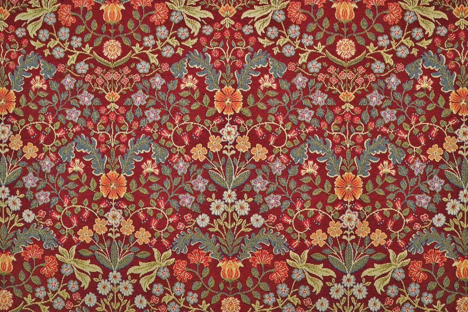 Stofferia Stoff Polsterstoff Gobelin Compton Rot, Meterware
