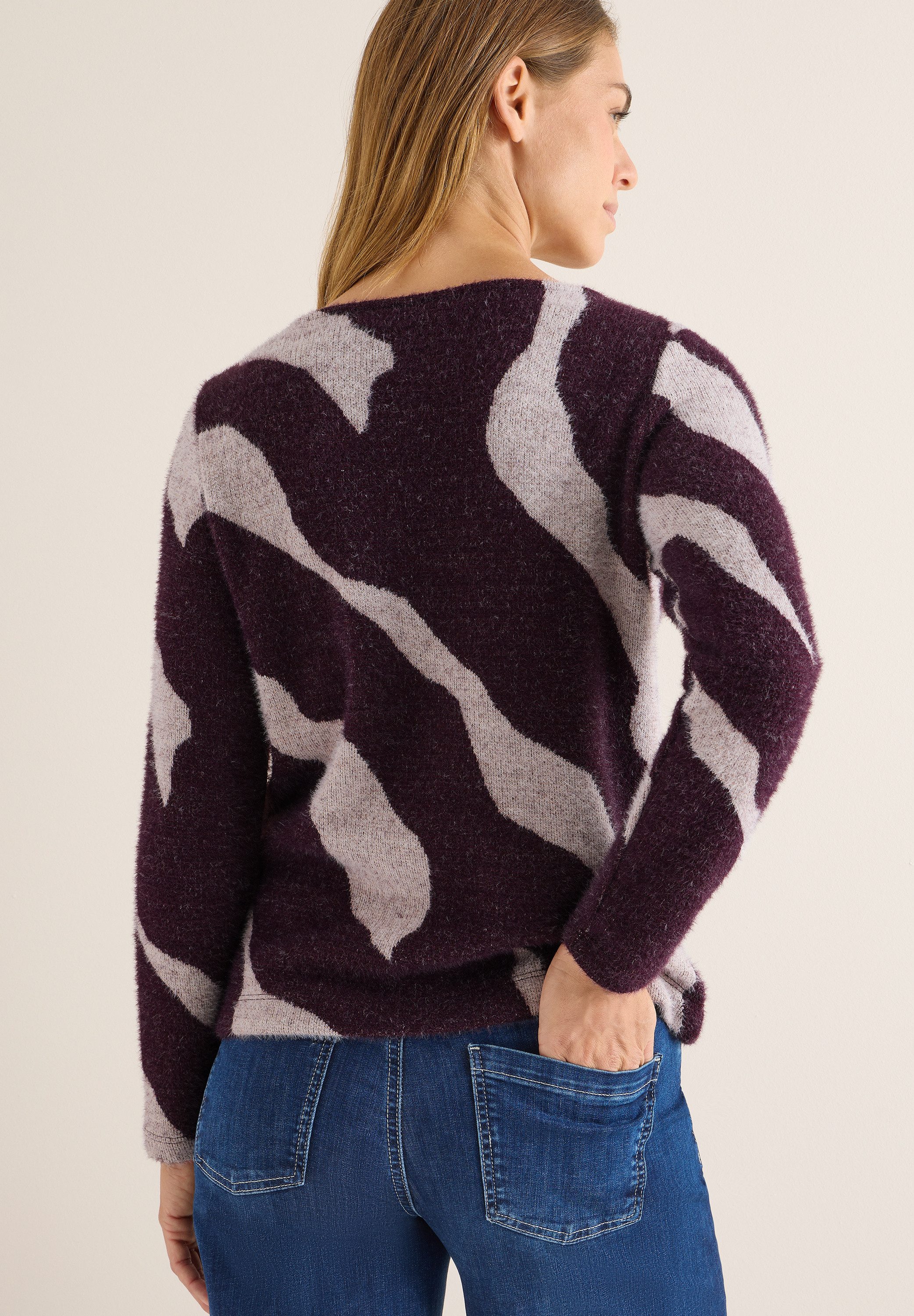 CECIL Strickpullover mit grafischem Muster und in Federgarn-Qualität günstig online kaufen