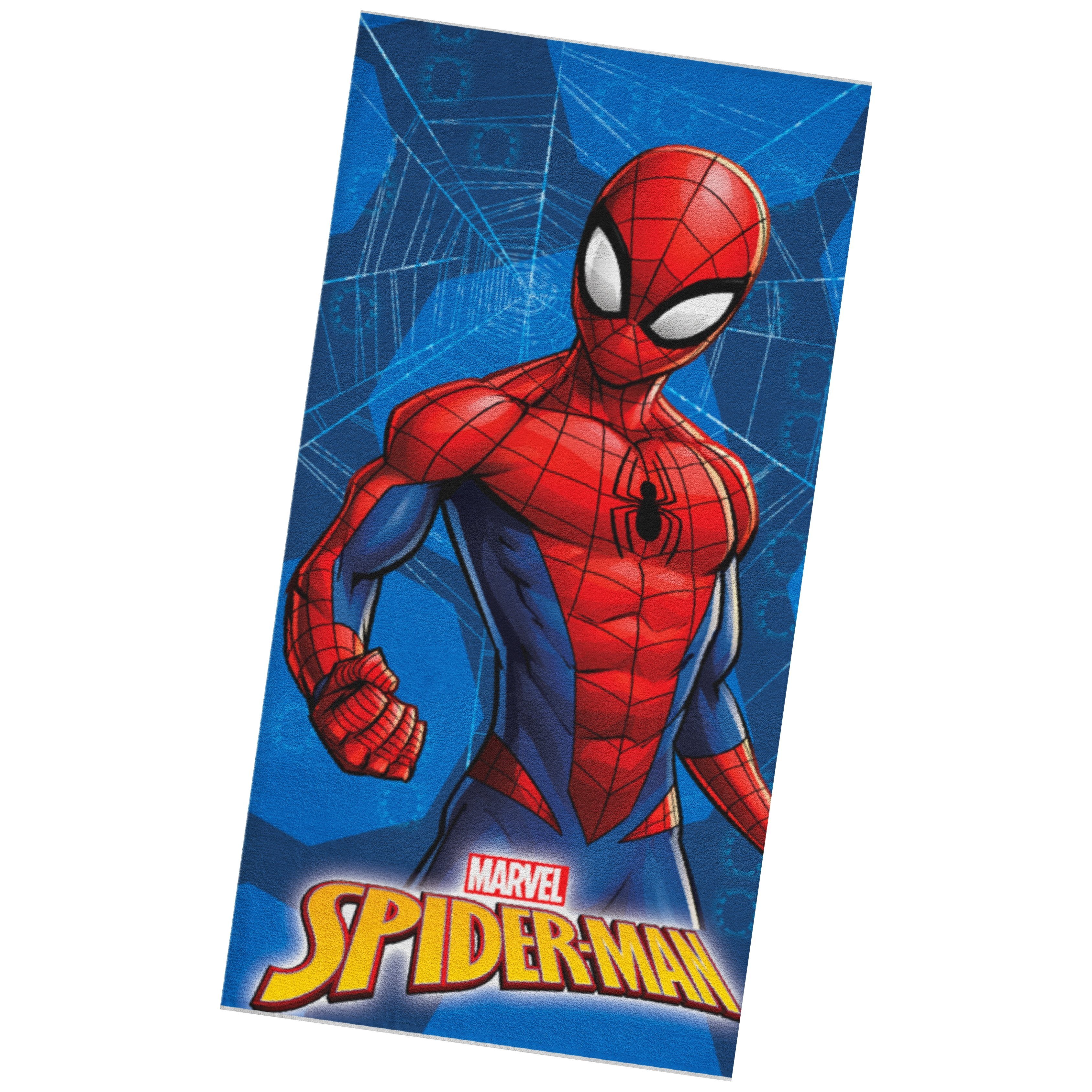 MTOnlinehandel Badetuch Spiderman 70x140 cm, 100 %, Baumwolle (1-St), Marvel's Kinder Bade-/Strandtuch