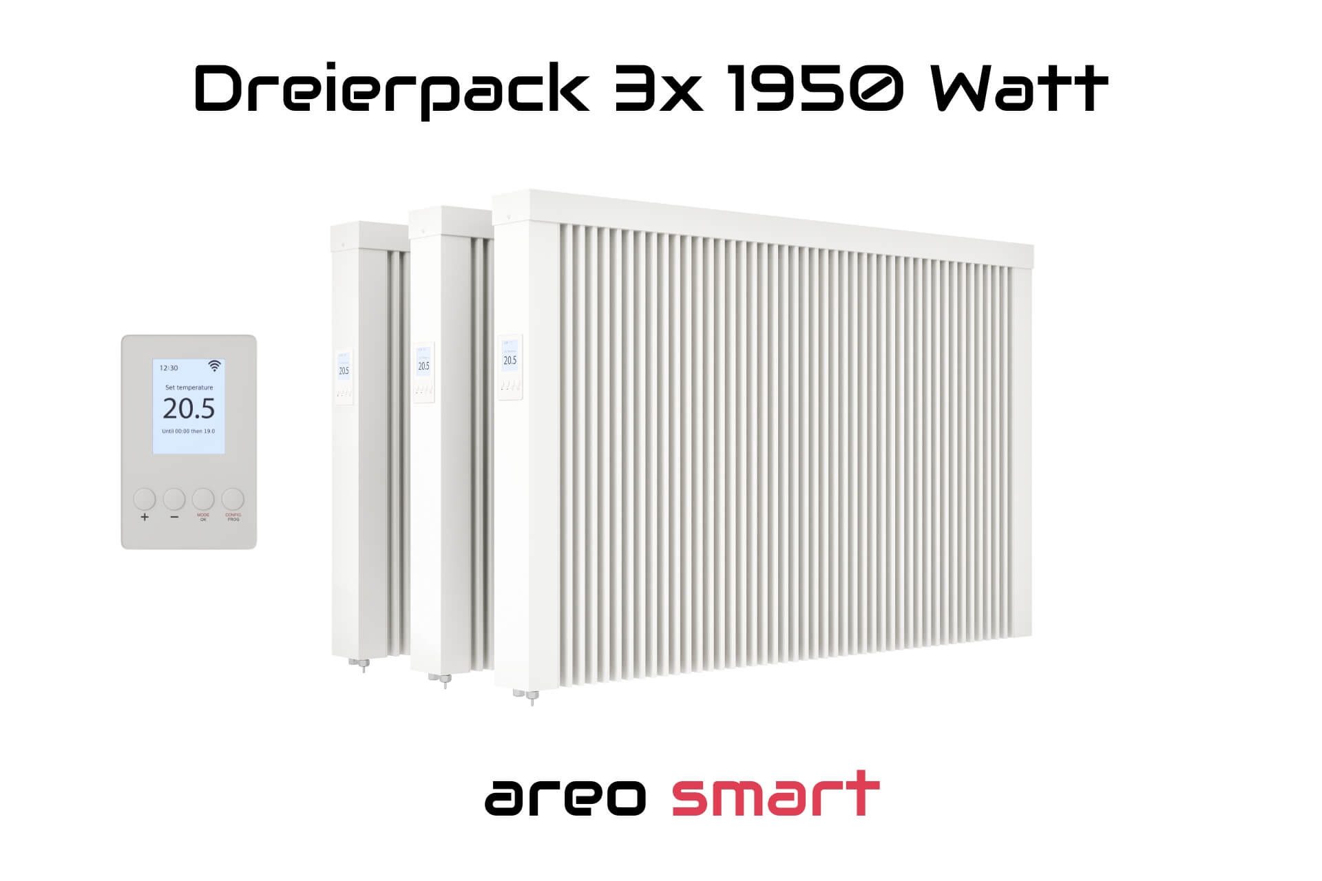 eVARMO Elektro-Heizkörper Paketset Flächenspeicherheizung areo smart günstig online kaufen