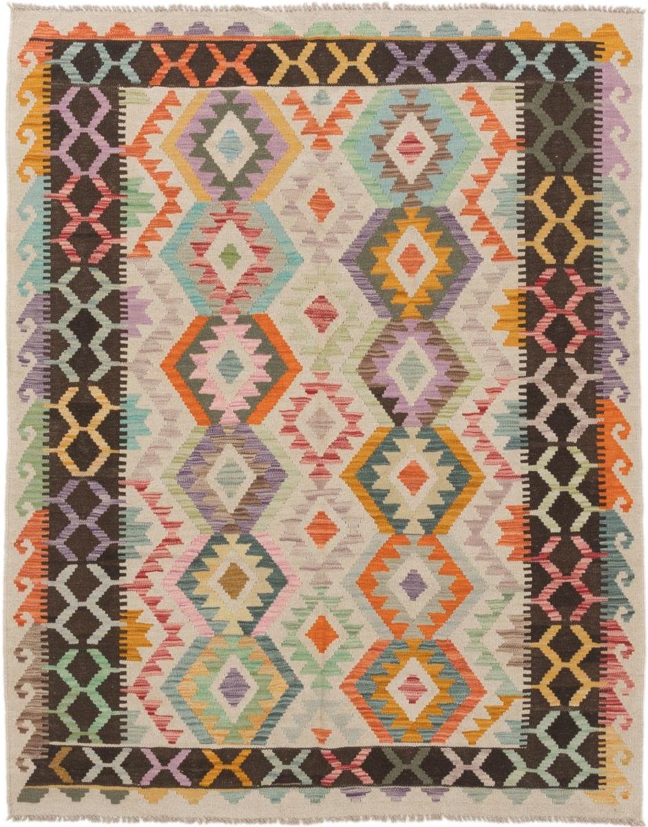Orientteppich Kelim Afghan 152x193 Handgewebter Orientteppich, Nain Trading, rechteckig, Höhe: 3 mm | Kurzflor-Teppiche
