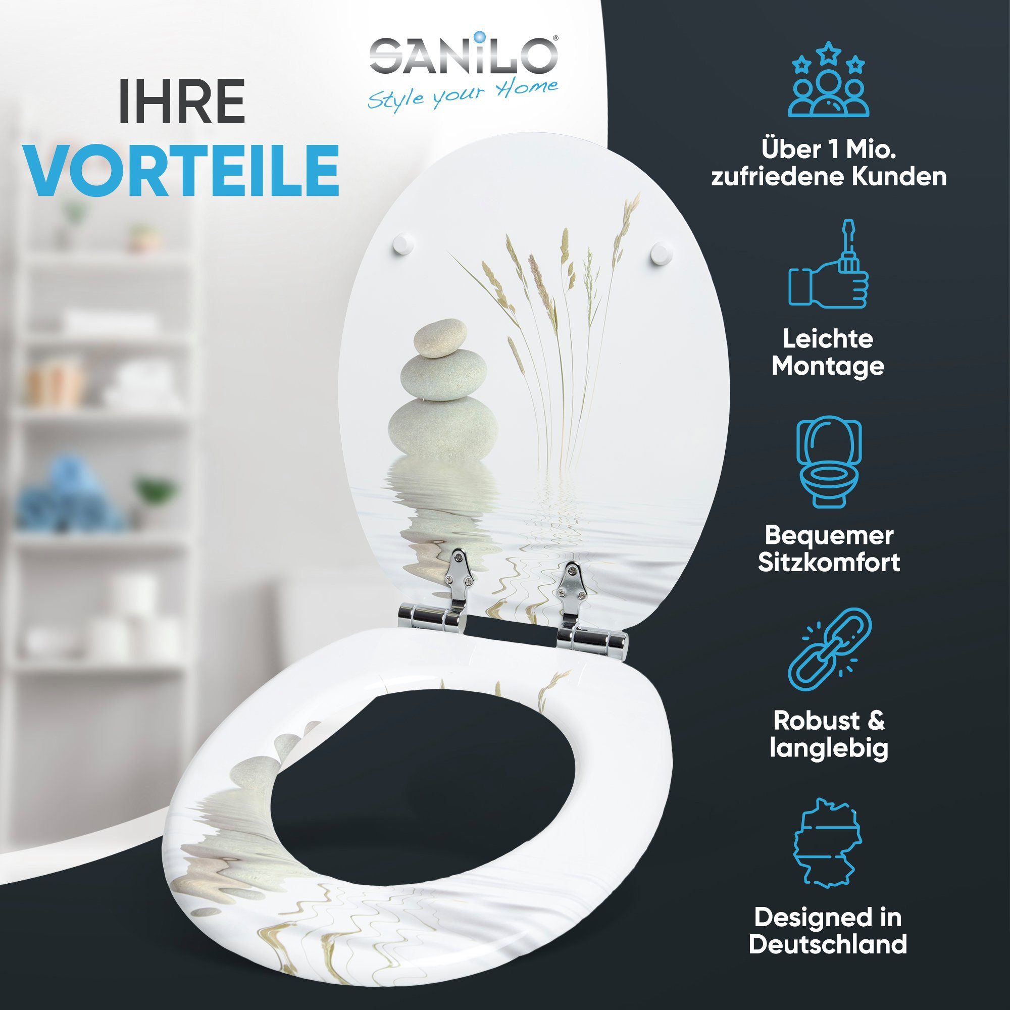 Sanilo WC-Sitz Balance, mit Absenkautomatik, hochwertig günstig online kaufen