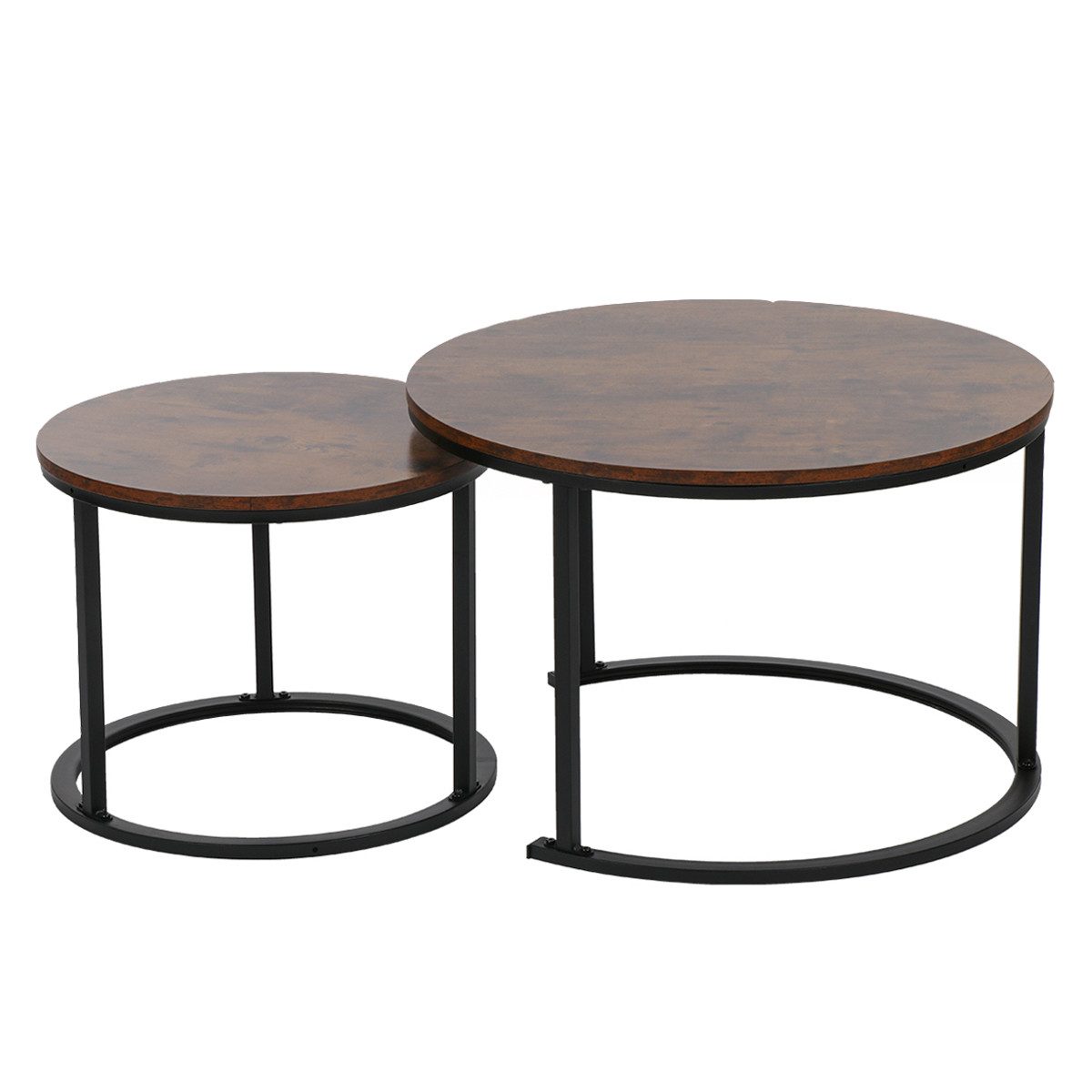 KAHOO Couchtisch Kaffeetisch, 2tlg. mit Marmormuster, 70x45cm+50x40cm, rund günstig online kaufen