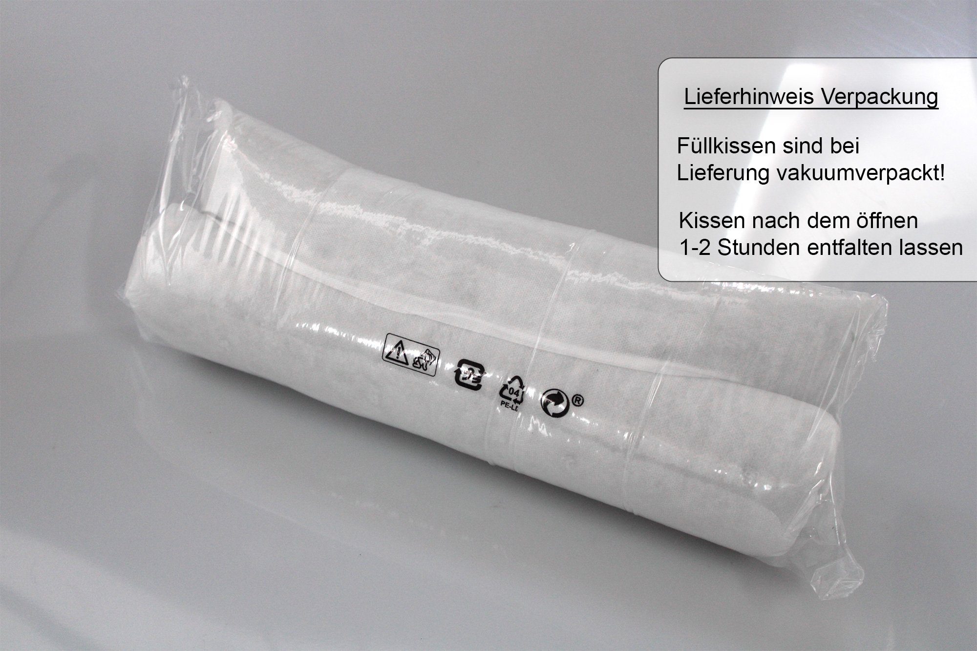 Haus und Deko Kopfkissen Kopfkissen 2er Pack Füllkissen Polyester Innenkissen Sofakissen Dekoki, Bezug: Lutrasil-Vlies, Rückenschläfer,Seitenschläfer,Bauchschläfer, 2er Set