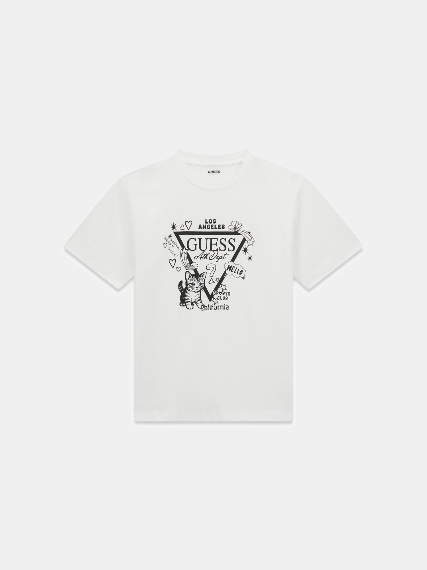 Guess Kurzarmshirt TRIANGLE KITTEN CN SS T-SHIRT - T-Shirt Damen