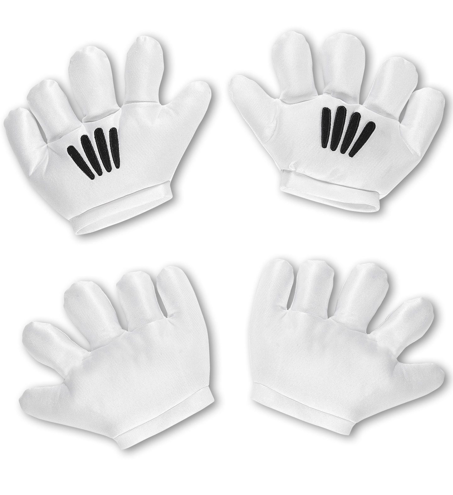 Widmann S.r.l. Kostüm Cartoon Handschuhe, Weiß