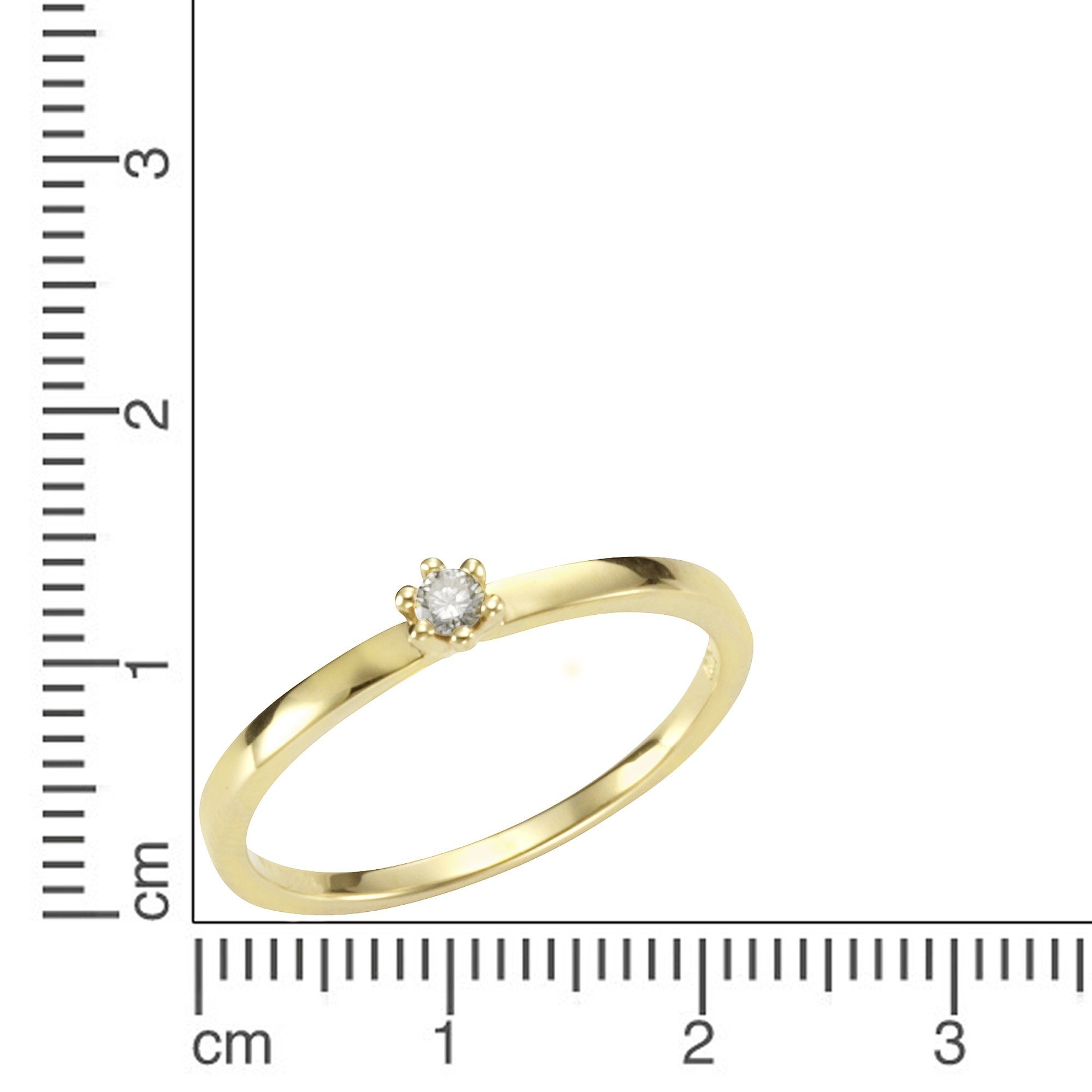 Orolino Fingerring Gold 585 mit Brillant 0,05ct. günstig online kaufen