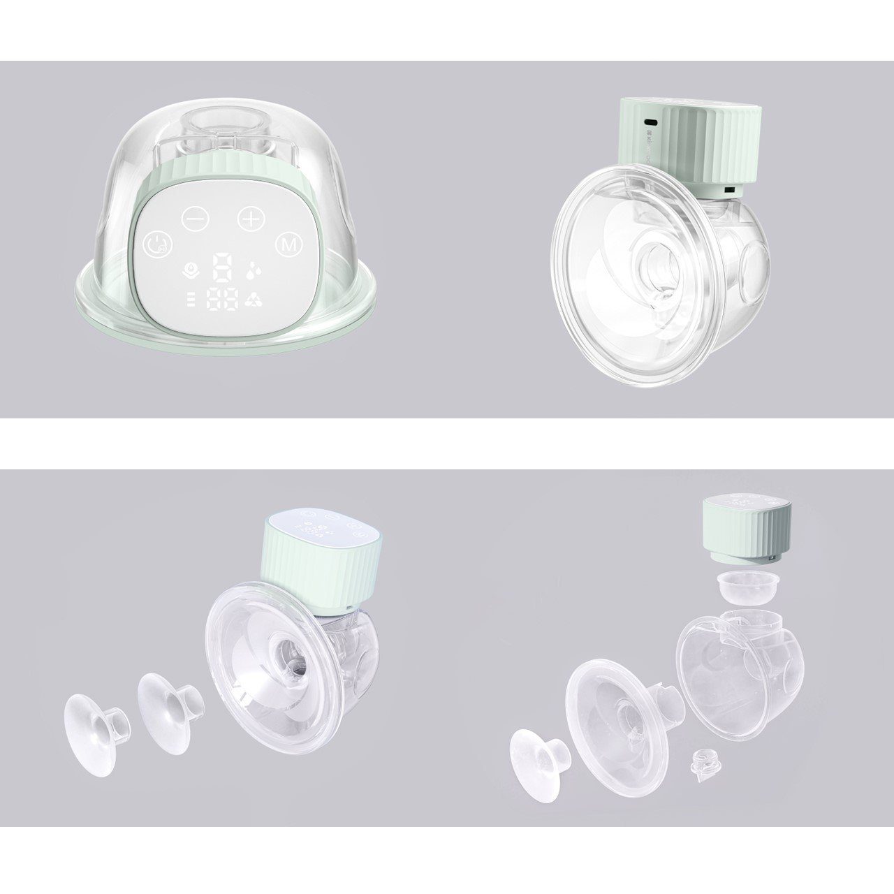 Kikkaboo Elektrische Milchpumpe Elektrische Milchpumpe Noa, 150 ml Flasche Touchscreen Speicherfunktion