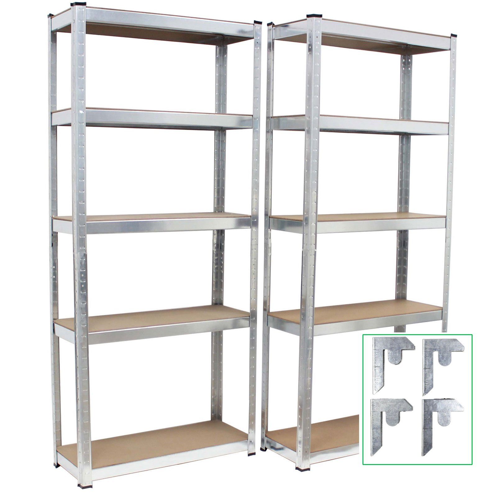 TRUTZHOLM Steckregal Schwerlastregal 170x75x30 cm 2er Set Steckregal Lagerr günstig online kaufen