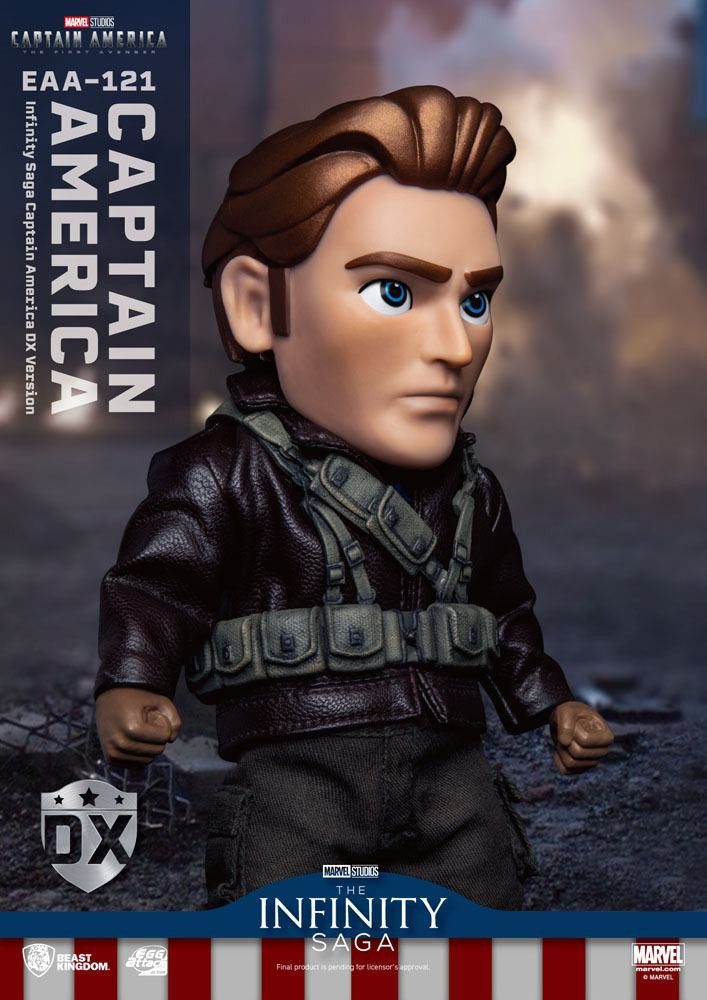 Beast Kingdom Toys Actionfigur The First Avenger Egg Attack Action Captain America DX Version 17 cm
