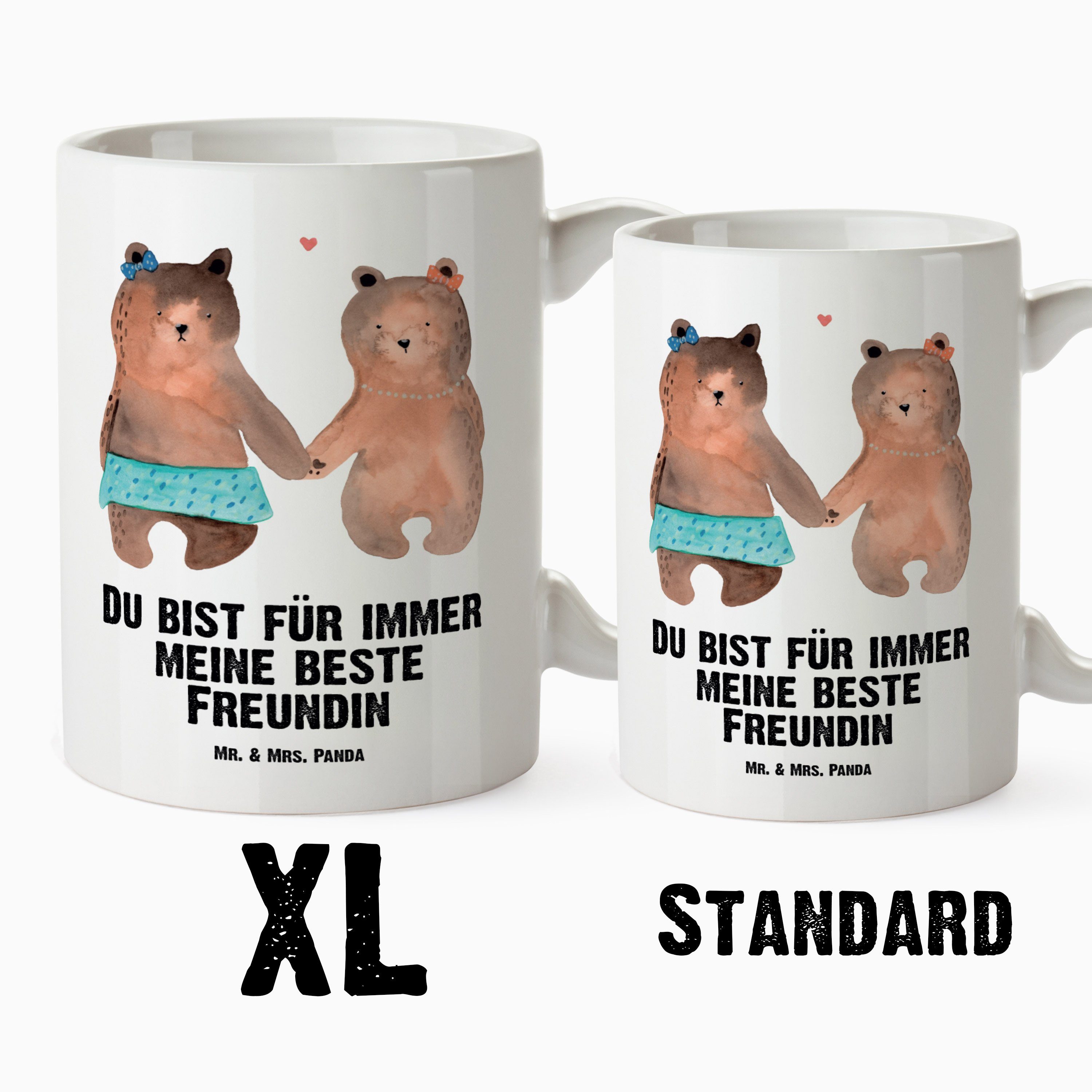 Tasse Kaffeetasse, - Weiß Teddybär, Tasse Panda Geschenk, Mrs. Bär XL Mr. spülmas, & Grosse - Freundin Keramik