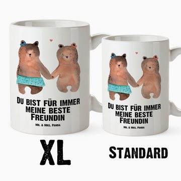 Mr. & Mrs. Panda Tasse Bär Freundin - Weiß - Geschenk, Teddybär, Grosse Kaffeetasse, spülmas, XL Tasse Keramik, Spülmaschinenfest