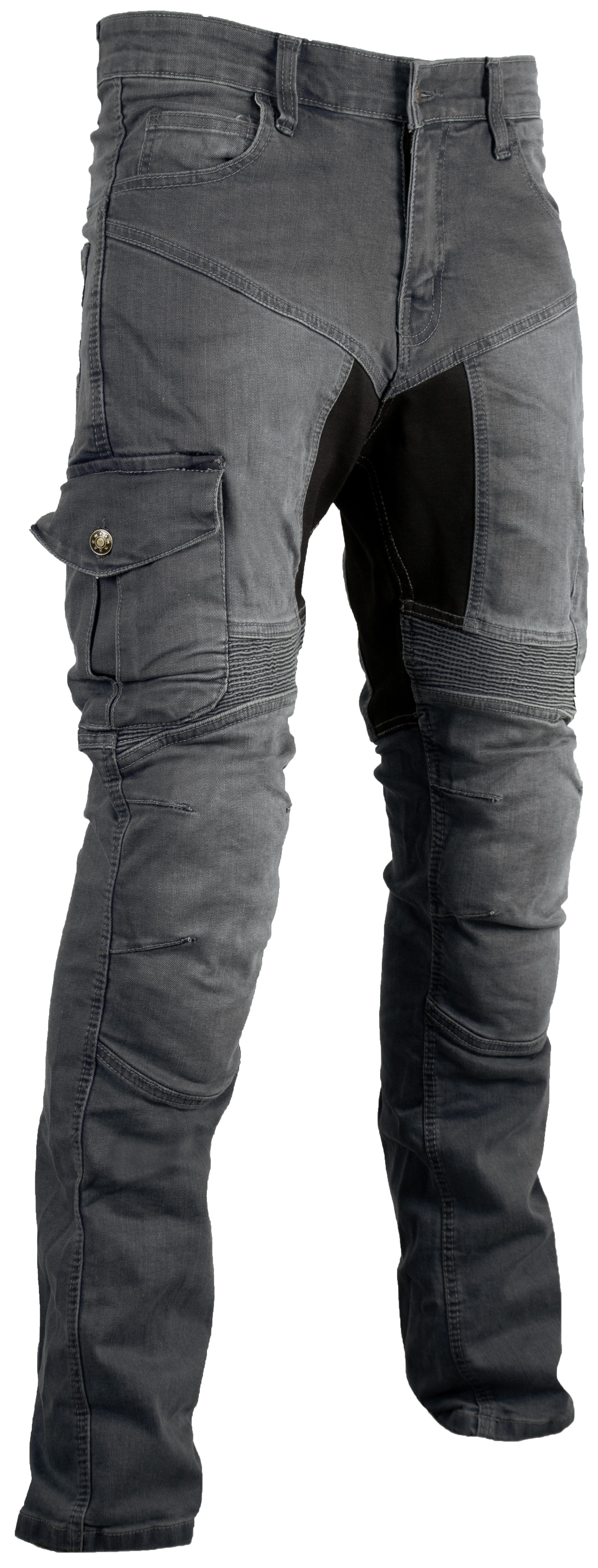 MDM Motorradhose Herren Motorrad Jeans mit Protektoren, Cargo Biker Hose