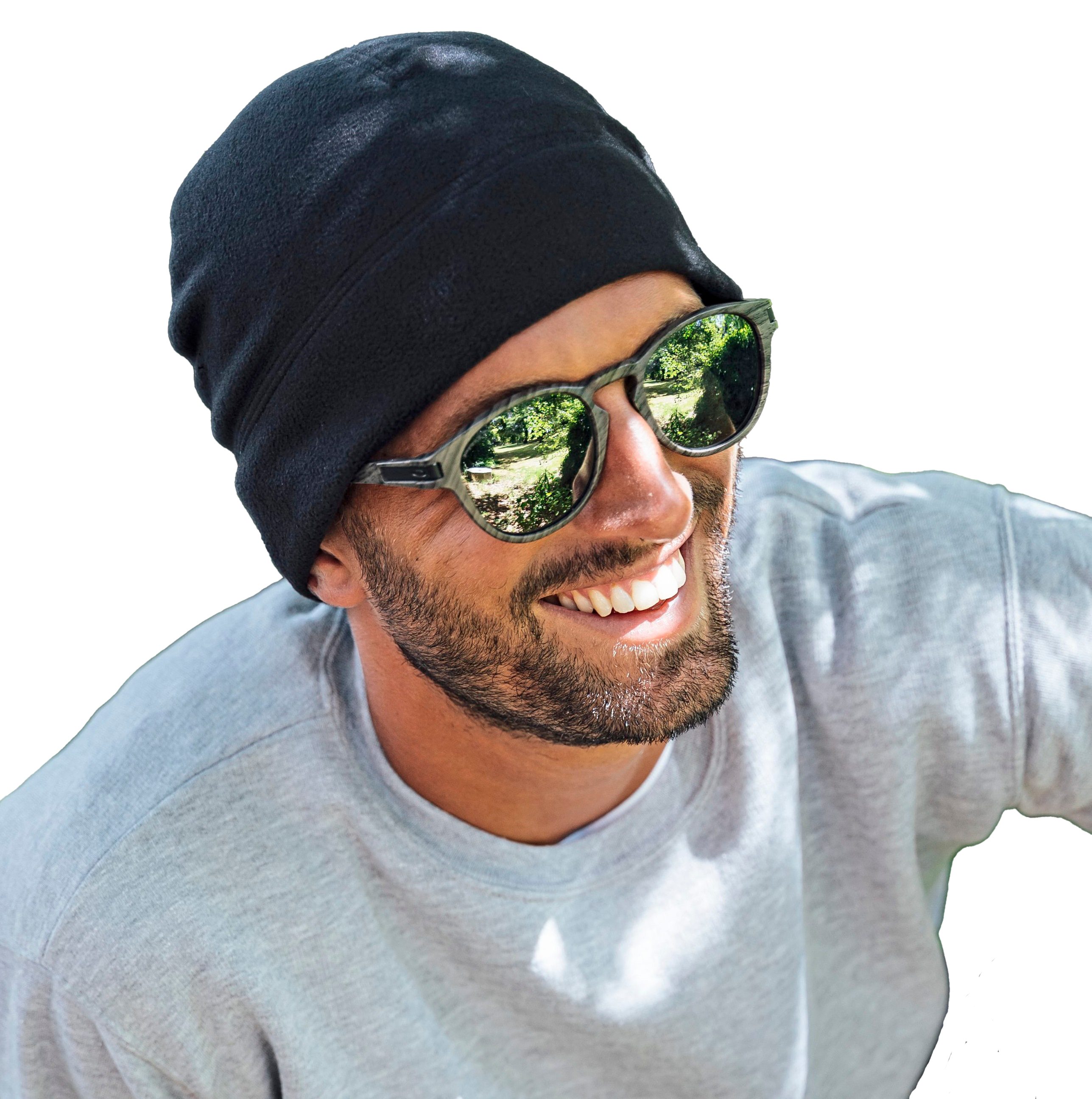 Beanie Dunkelblau Beanie Männer aus Mütze warme Herren leichte, Recycelter Polarfleece für / Atlantis Polyester