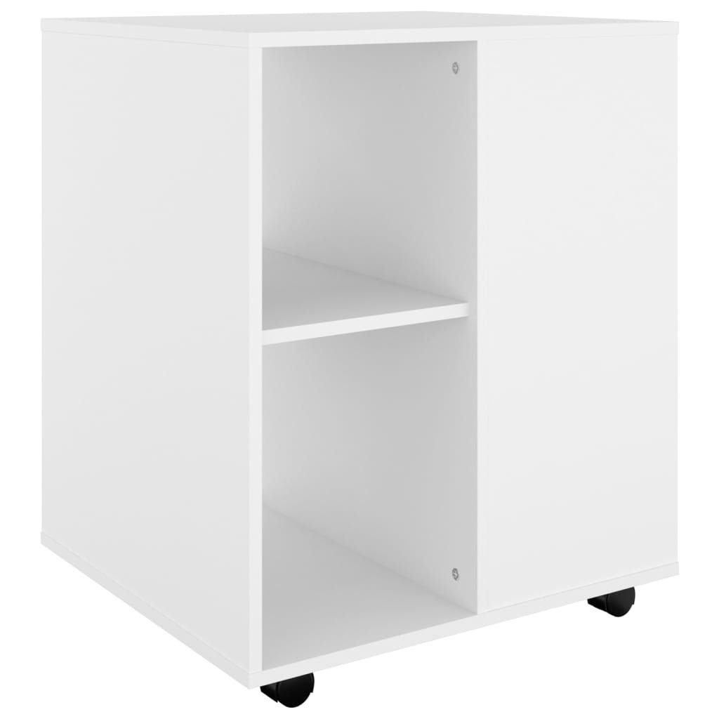 vidaXL Fächerschrank cm Holzwerkstoff Weiß Rollschrank 60x53x72 (1-St)