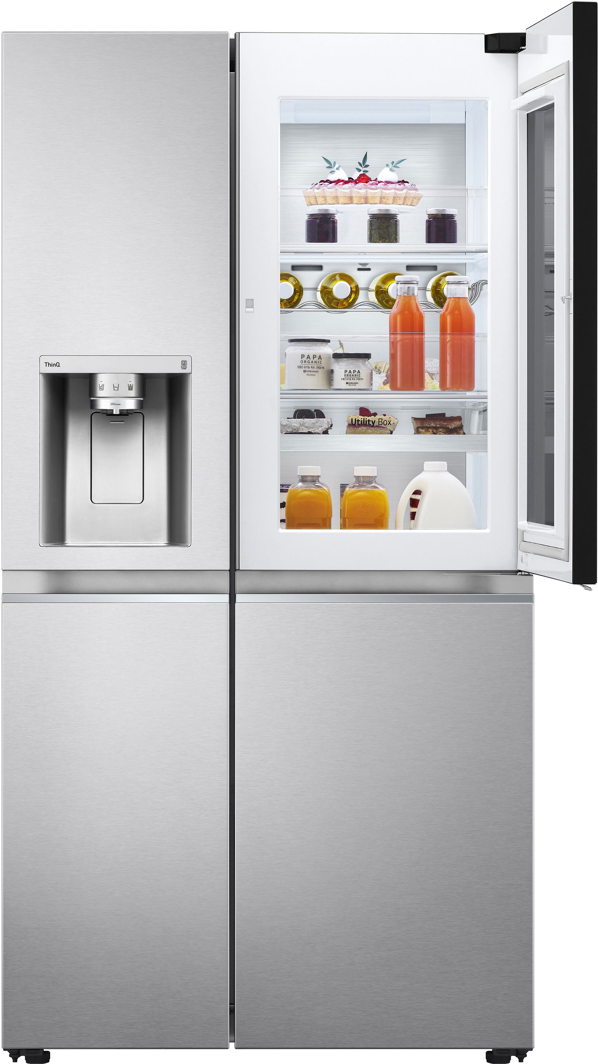 LG Side-by-Side GSXV90BSDE, 179 cm hoch, 91,3 cm breit, Craft Ice Bereiter, InstaView™