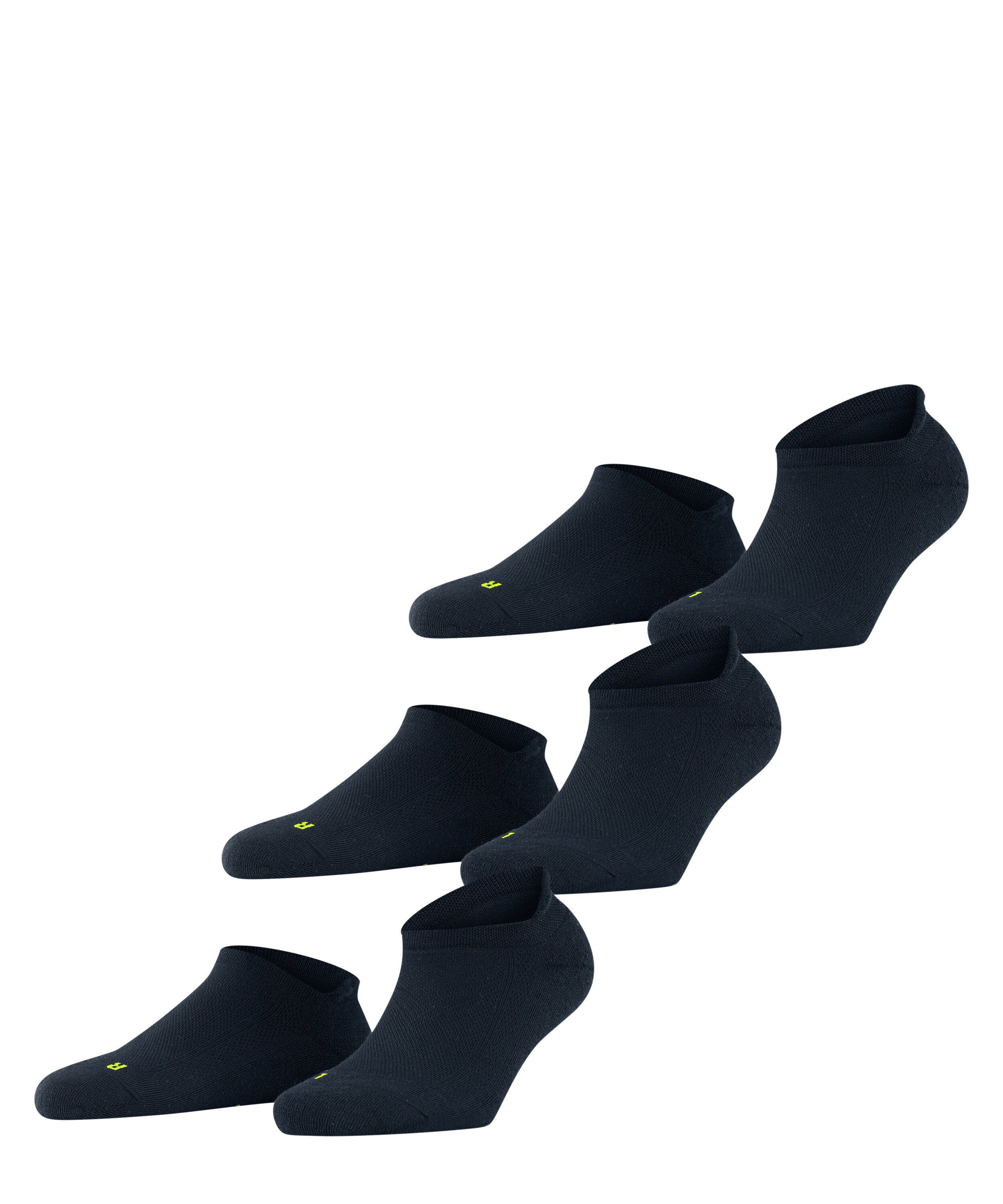 FALKE Sneakersocken Plüschsohle Cool (3-Paar) 3-Pack (6120) mit ultraleichter marine Kick