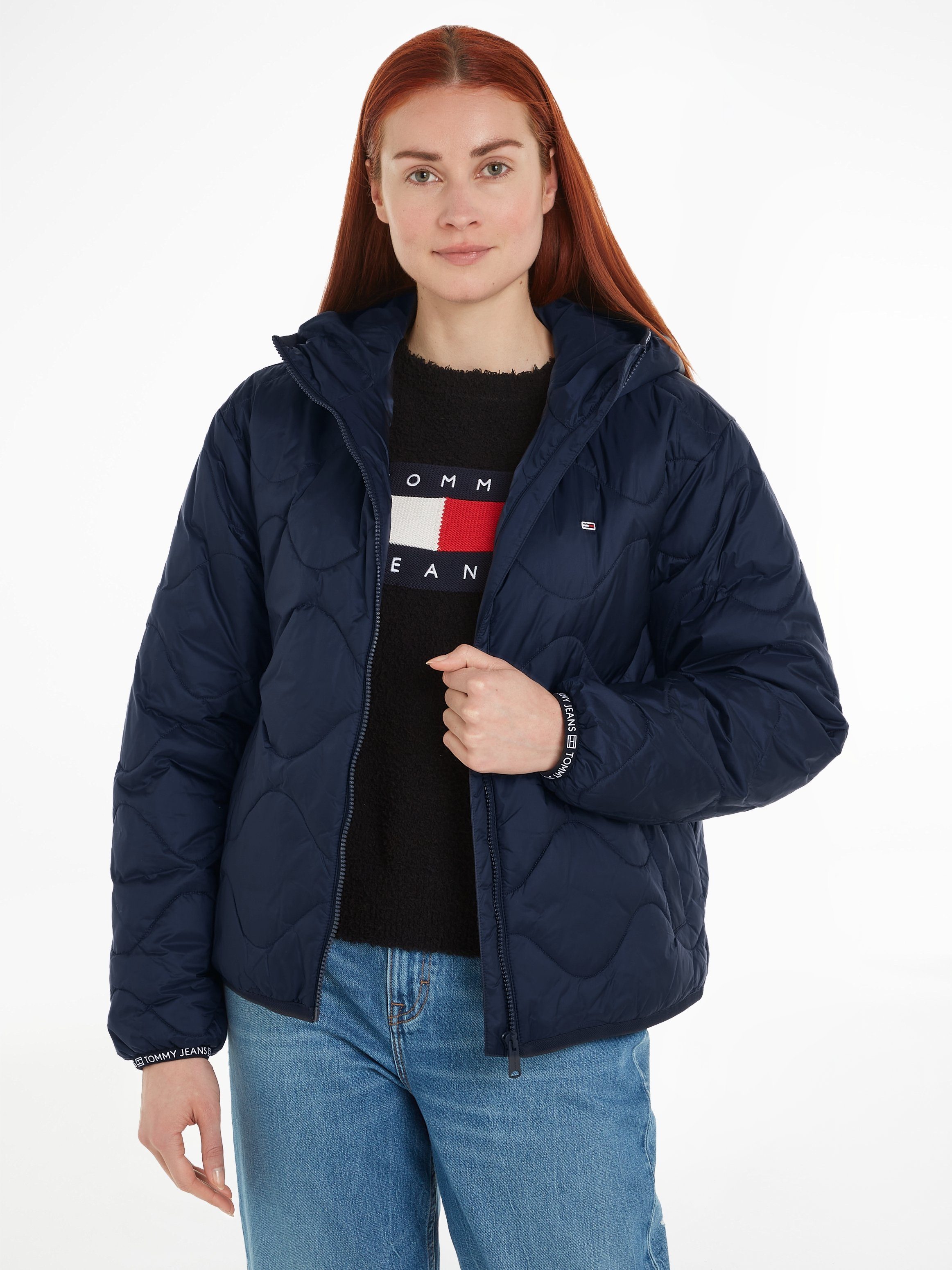 PUFFER Jeans HOOD Steppjacke Logostickerei QUILTED EXT TJW TAPE Tommy mit