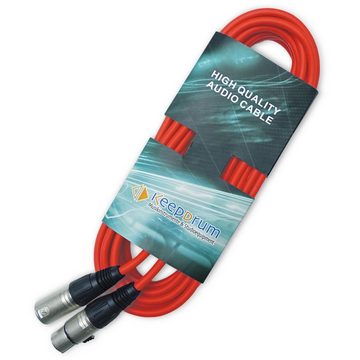 keepdrum Mikrofonkabel Set XLR 3-polig Länge 10m in 7 Farben Audio-Kabel, XLR