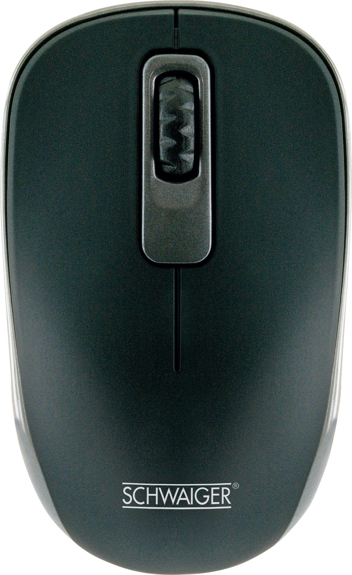 Schwaiger OM1000 013 Mäuse (kabellos, Funk, für Links- und Rechtshänder)