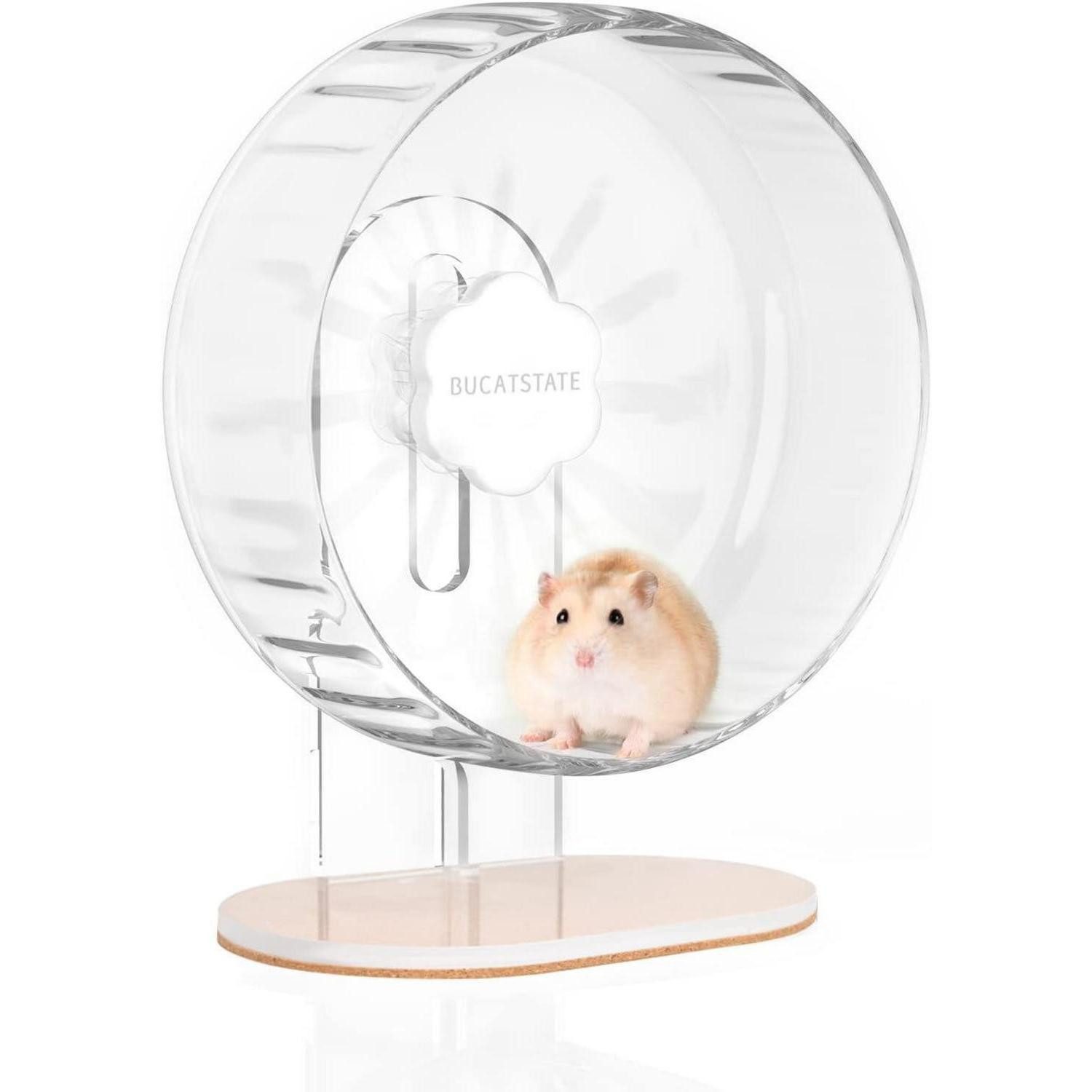 LuxusKollektion Tierlaufrad Hamsterrad Laufrad Hamster leise rutschfest 21 cm Transparent