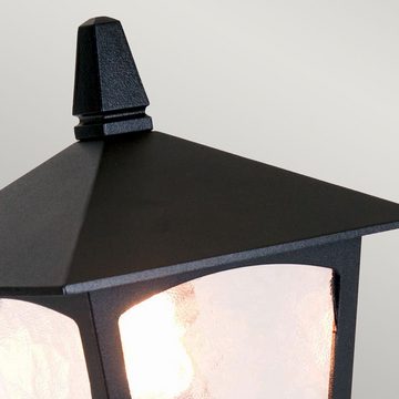 etc-shop Sockelleuchten, Leuchtmittel nicht inklusive, Außenleuchte Sockelleuchte H 31,5 cm Schwarz Gartenlampe Alu 1 Flammig