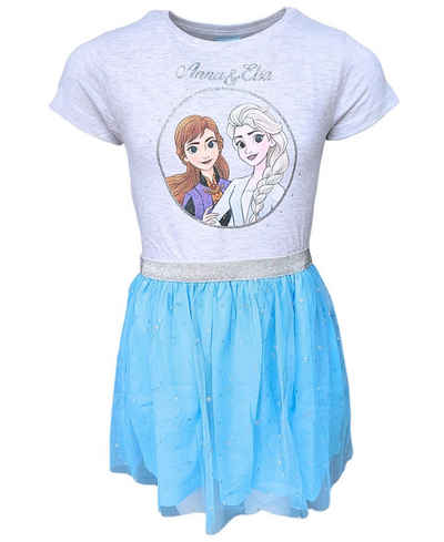 Disney Frozen Sommerkleid Anna & Elsa Tüllkleid mit Glitzerdetails Gr. 104 -134 cm