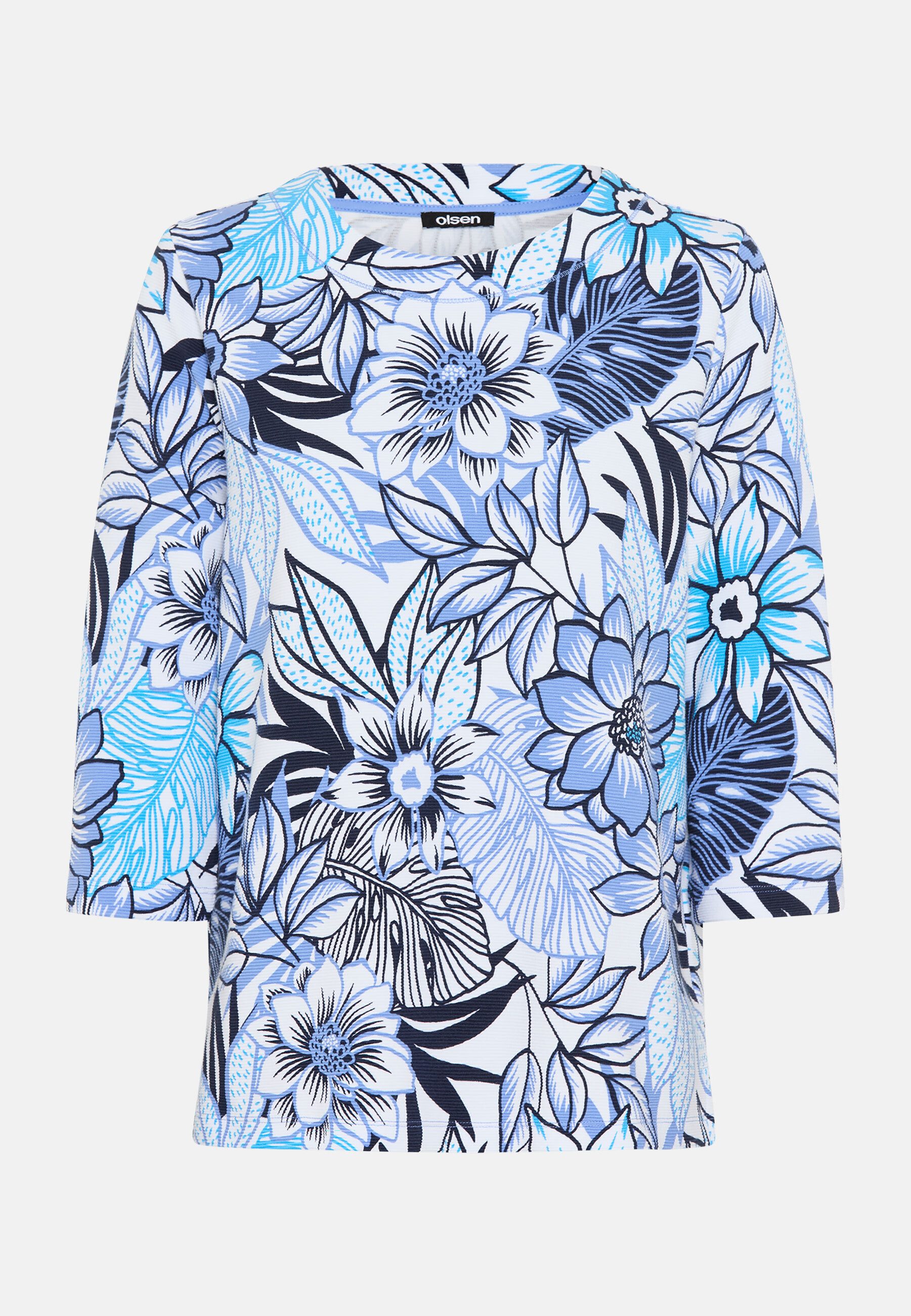 Olsen Sweatshirt Sweatshirt mit Allover-Dessin