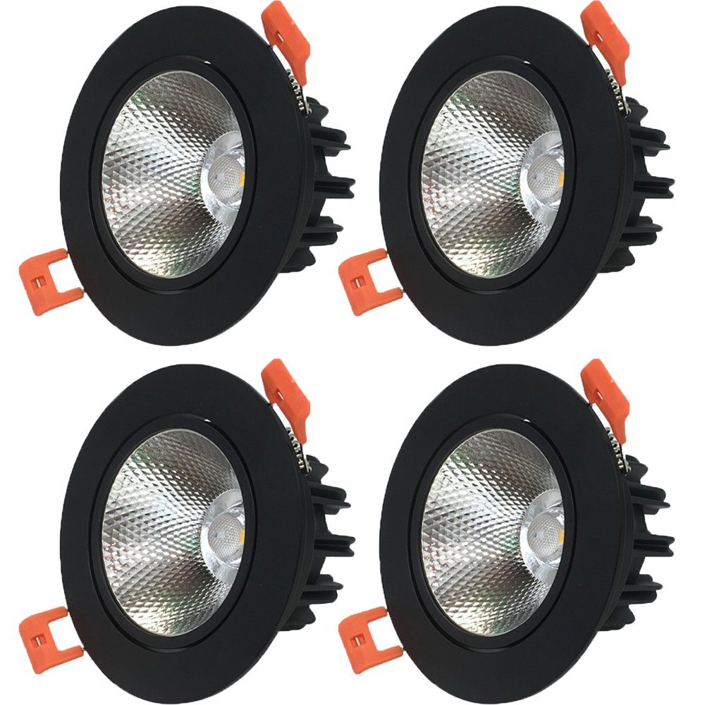 LED Einbauleuchte 4 Stück LED Bad Einbauspots Strahler Lampe, Superhell,5W/10W/15W