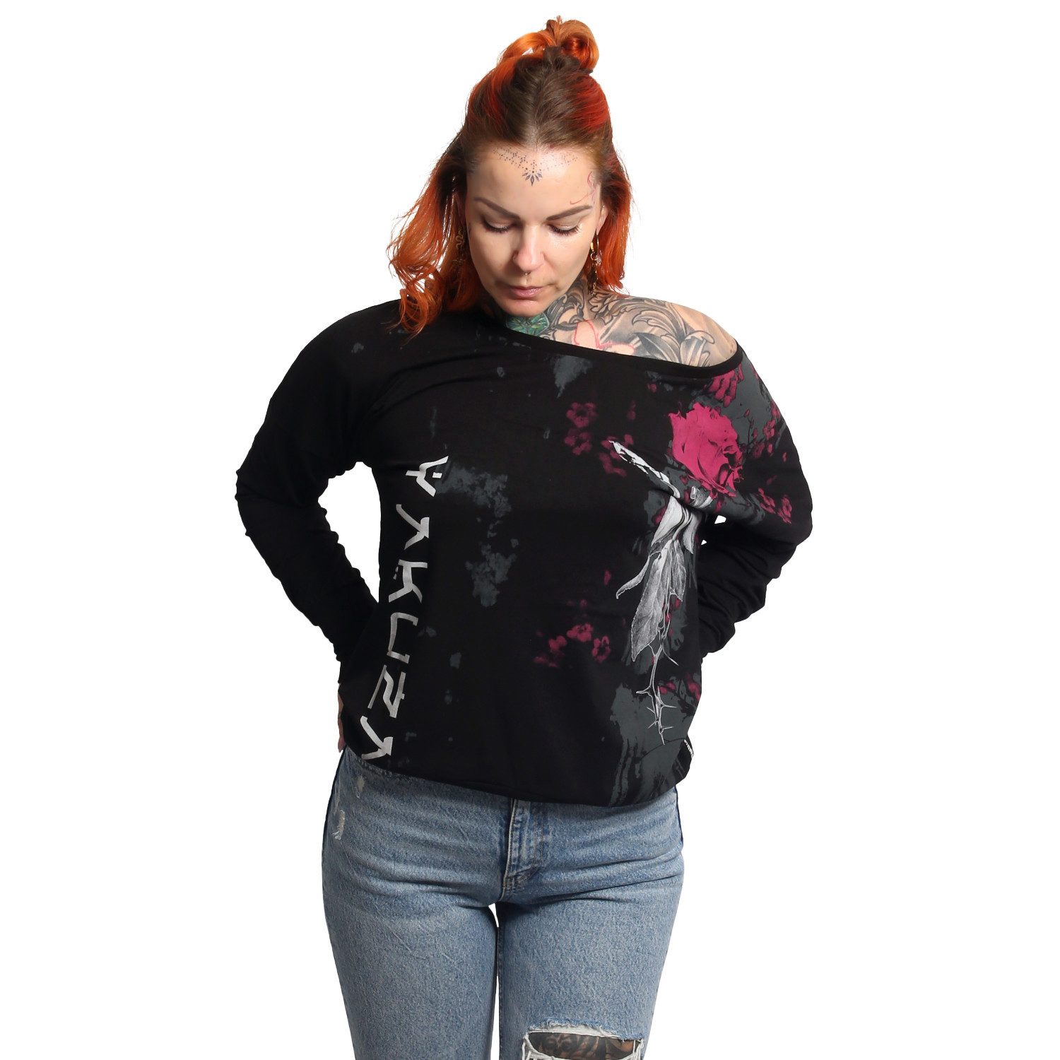 YAKUZA Langarmshirt Rose Scratch im Boyfriend günstig online kaufen