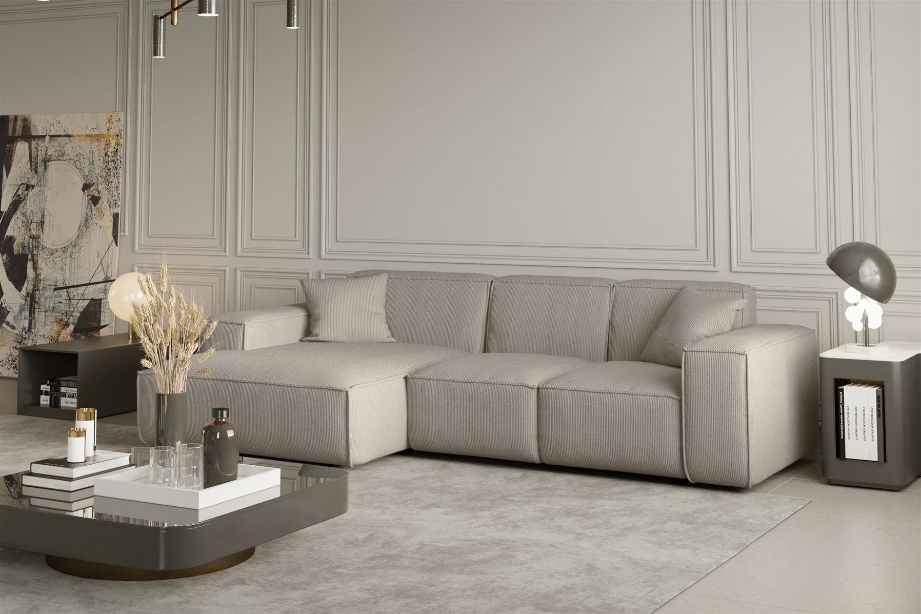 Fun Möbel Ecksofa Designersofa CELES Ottomane günstig online kaufen