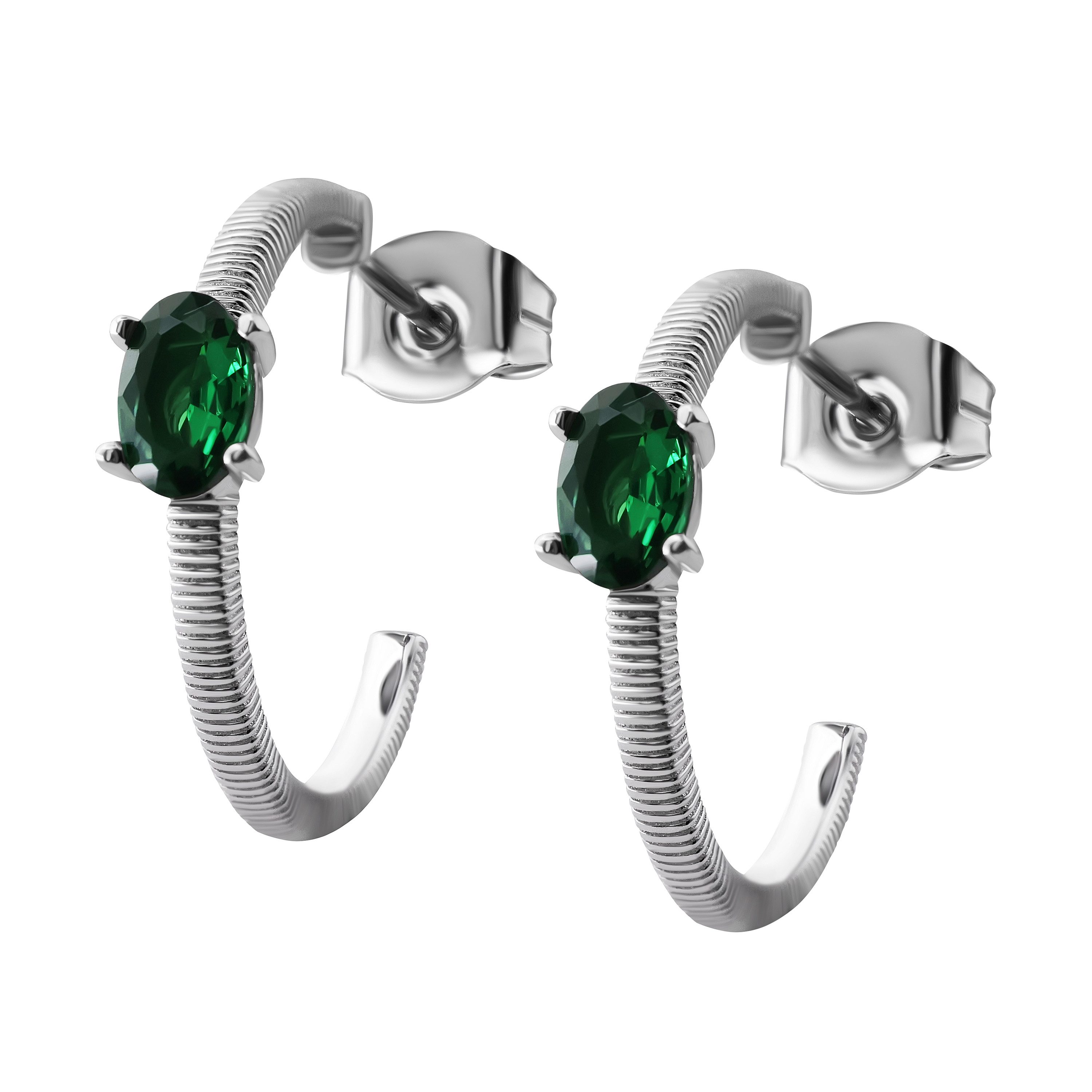 Firetti Paar Creolen Schmuck Geschenk Silber 925 Ohrschmuck Ohrringe, mit Zirkonia (synth)