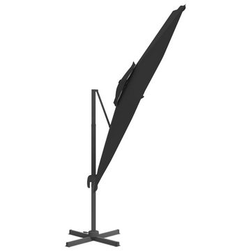 vidaXL Balkonsichtschutz Ampelschirm mit Doppeldach Schwarz 300x300 cm