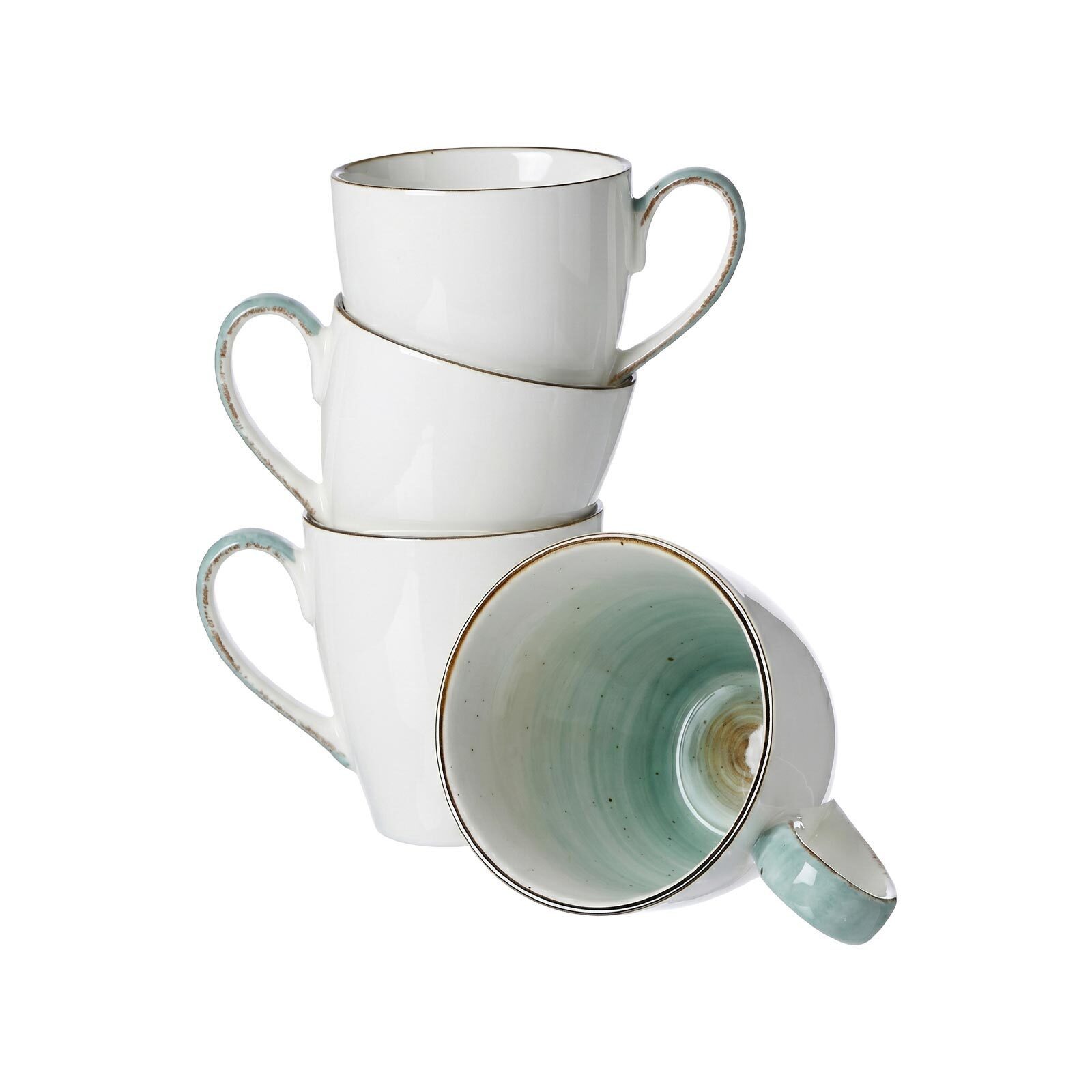Ritzenhoff & Breker Becher Cosmo Henkelbecher 400 ml 4er Set, 4-tlg., Porzellan