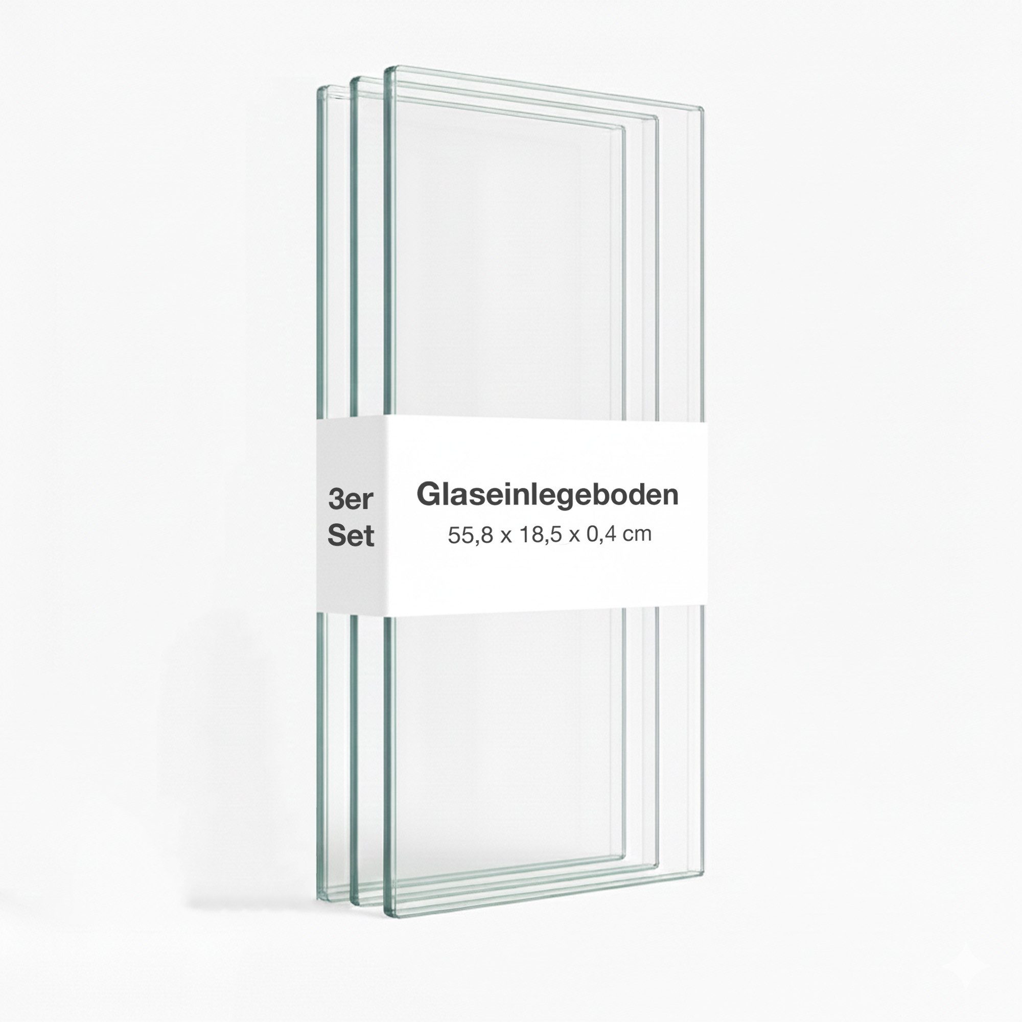 K-Möbel Hängevitrine Glasboden Hängevitrine 3er Set (3-St., inkl Bodenträger) Erweiterungsset