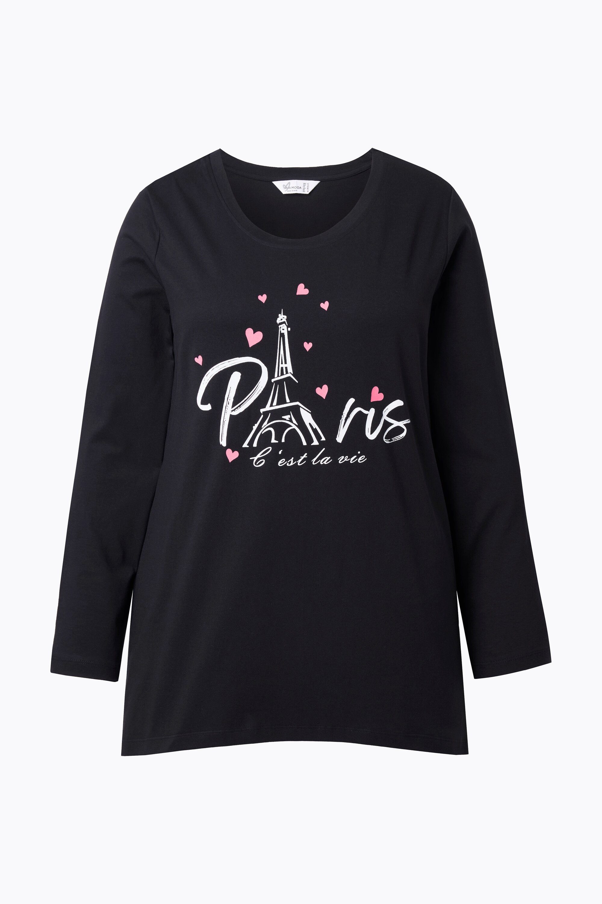 MIAMODA T-Shirt Langarmshirt A-Linie Paris-Motiv günstig online kaufen