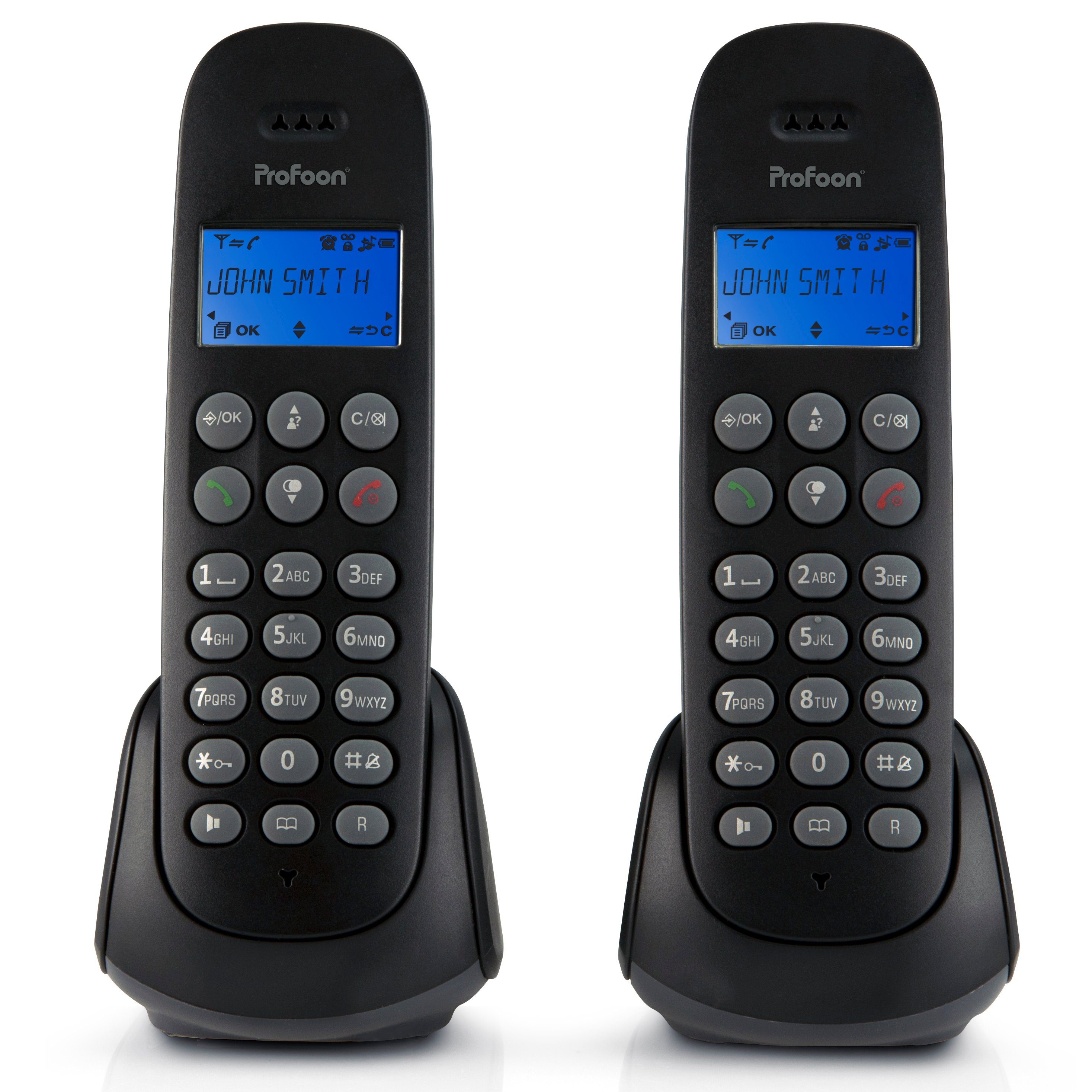 Profoon PDX300 Serie Schnurloses DECT-Telefon (Mobilteile: 2)