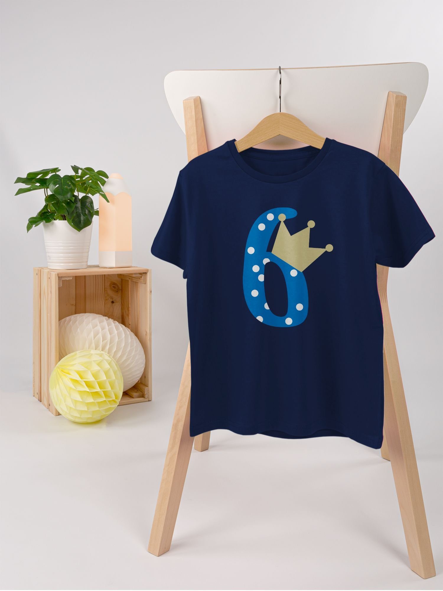 T-Shirt Sechs Krone Junge Sechster