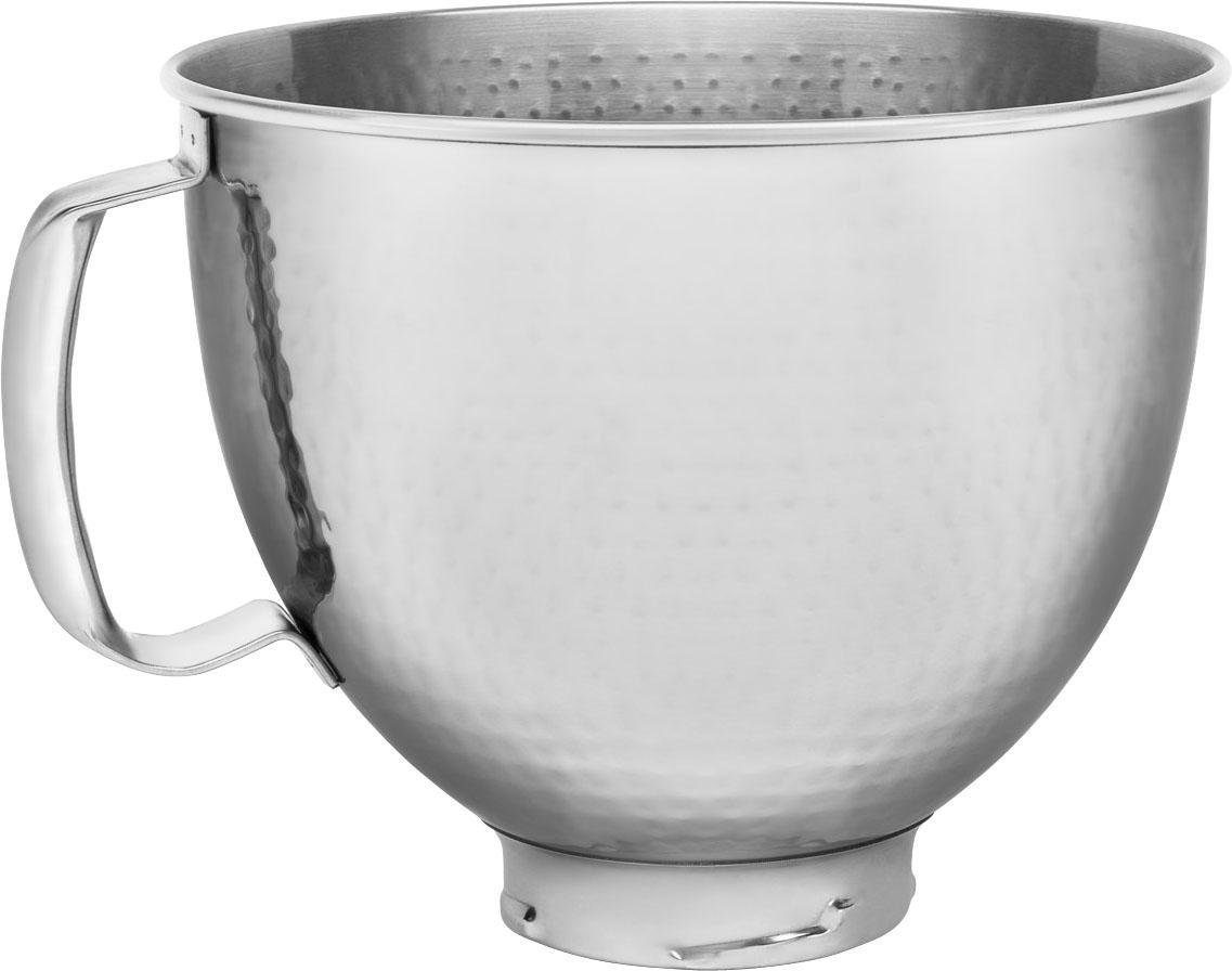 KitchenAid Küchenmaschinenschüssel 5KSM5SSBHM, Edelstahl, gehämmert mit Griff