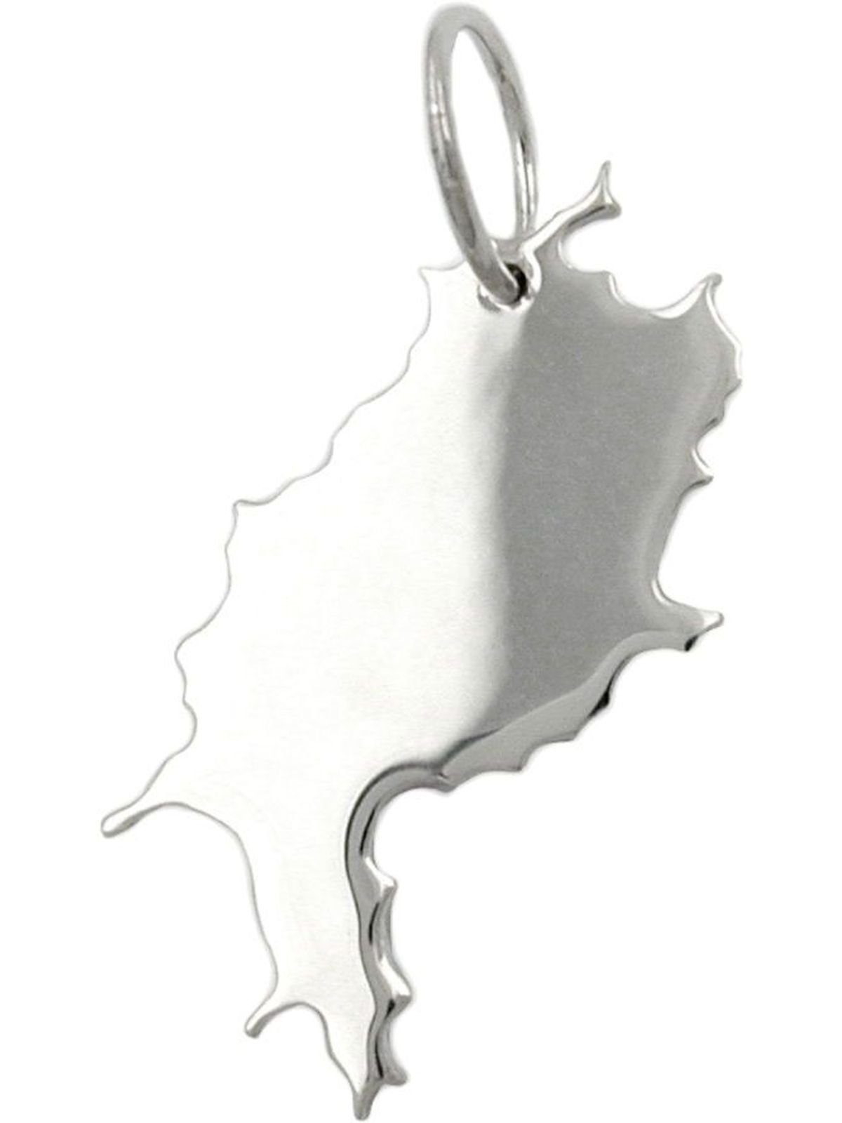 Gallay Kettenanhänger 26x12,5mm BRD-Bundesland Hessen glänzend Silber 925 (1-tlg)