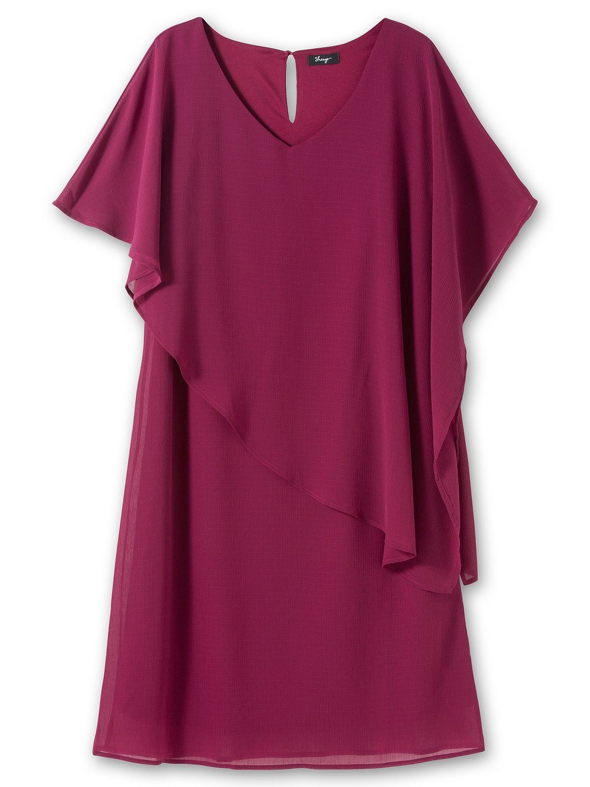 SHEEGO Cocktailkleid Große Größen mit asymetrischem Cape mehr