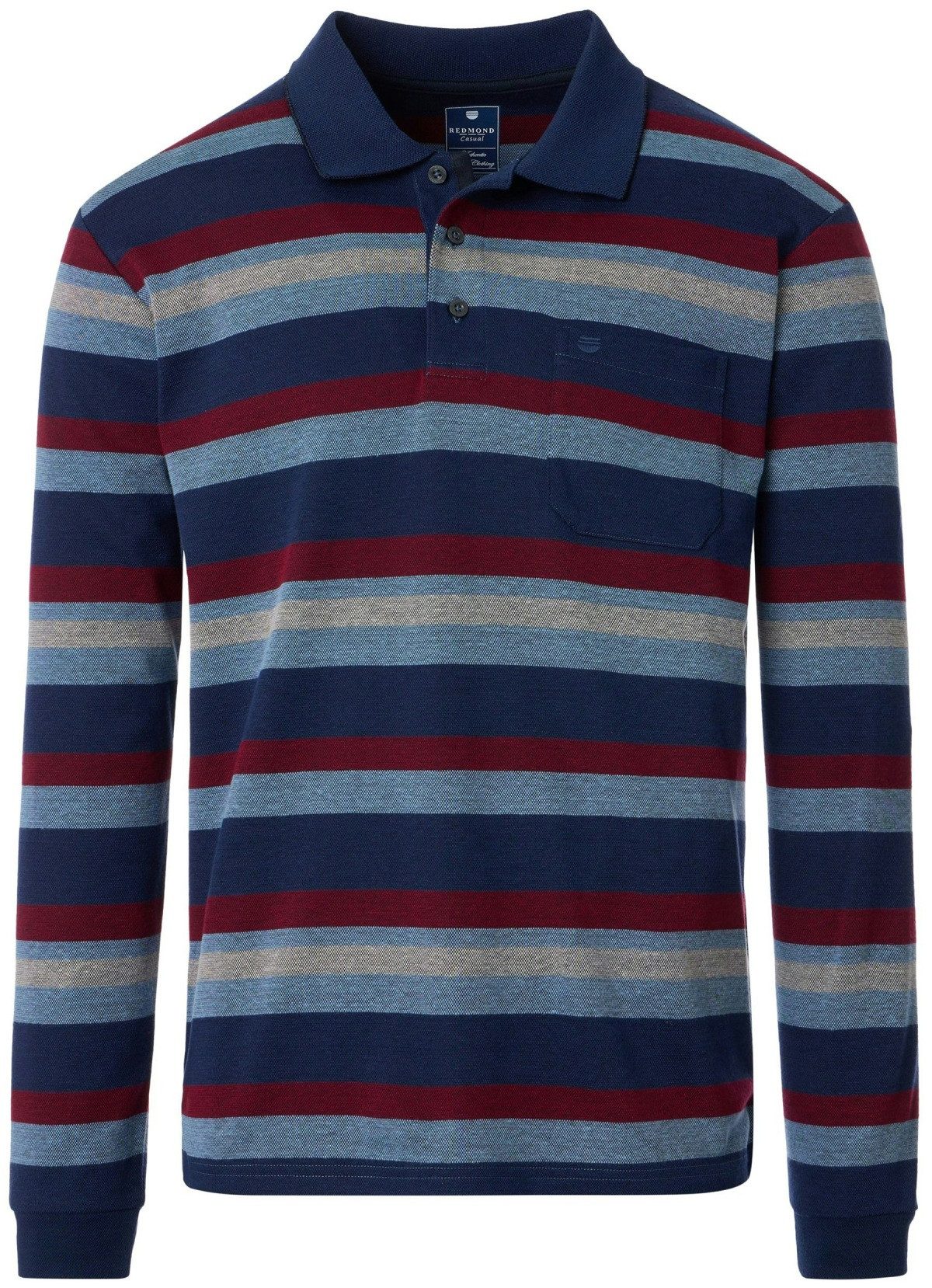Redmond Langarm-Poloshirt günstig online kaufen