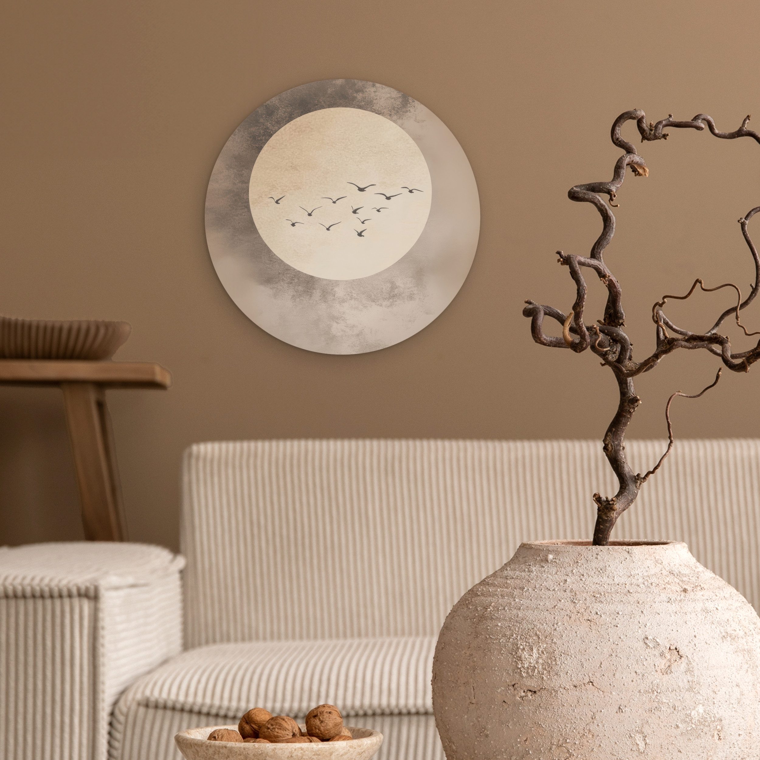 MuchoWow Gemälde Vogel - Beige - günstig online kaufen
