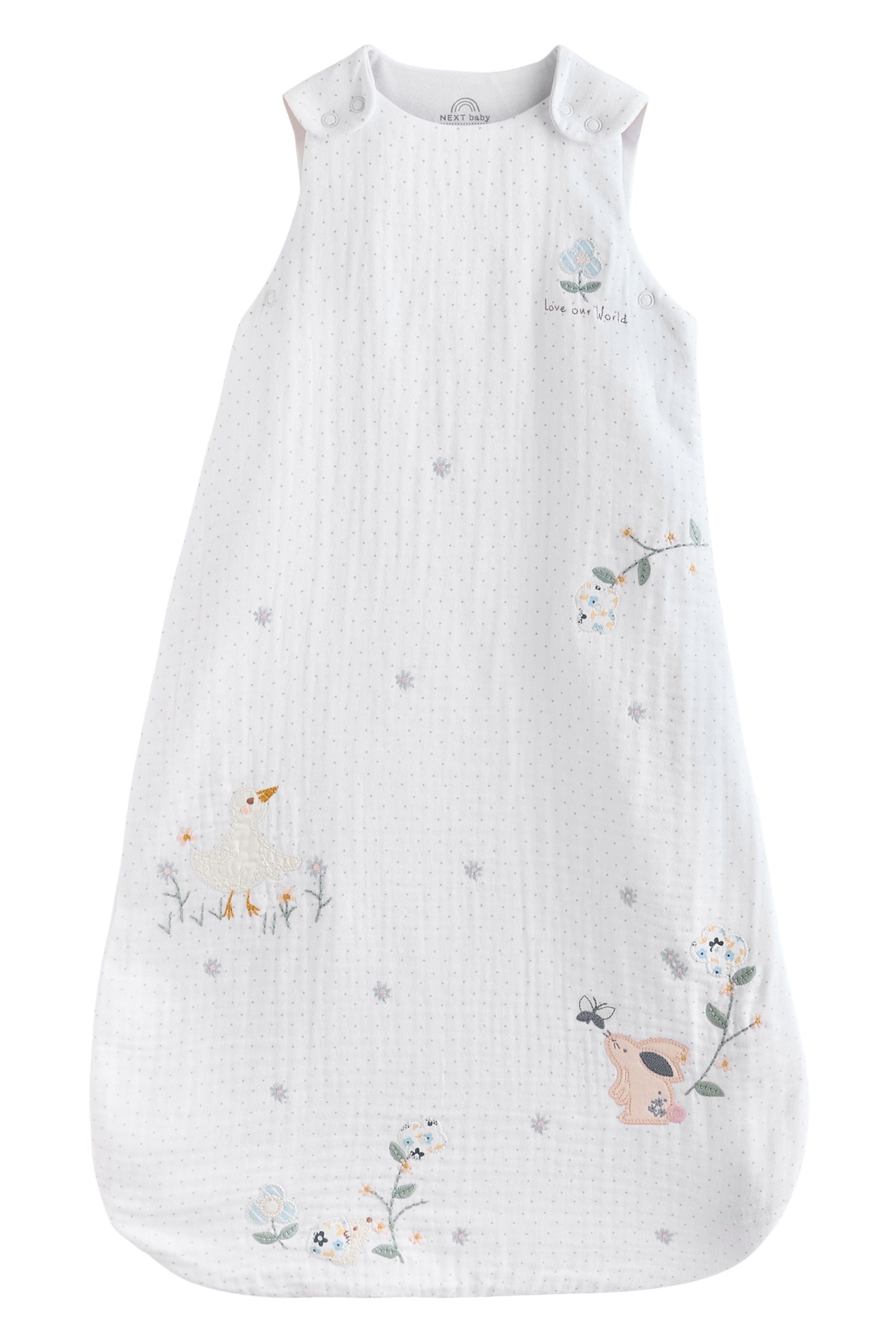 Babyschlafsack 1 Tog Baby Schlafsack aus 100 % Baumwollmusseline