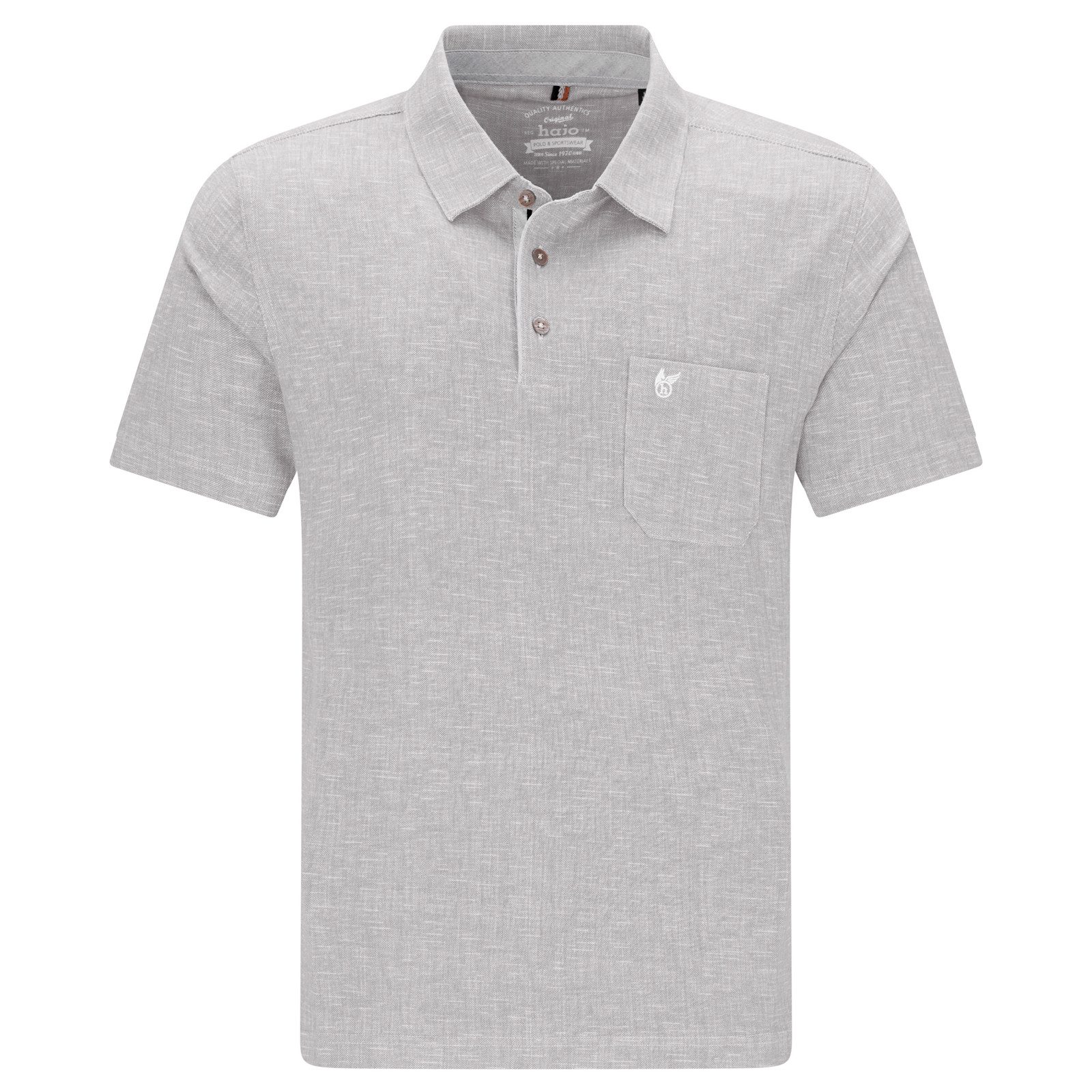 Hajo Poloshirt Hajo Übergrößen Polo Stay Fresh hellgrau melange