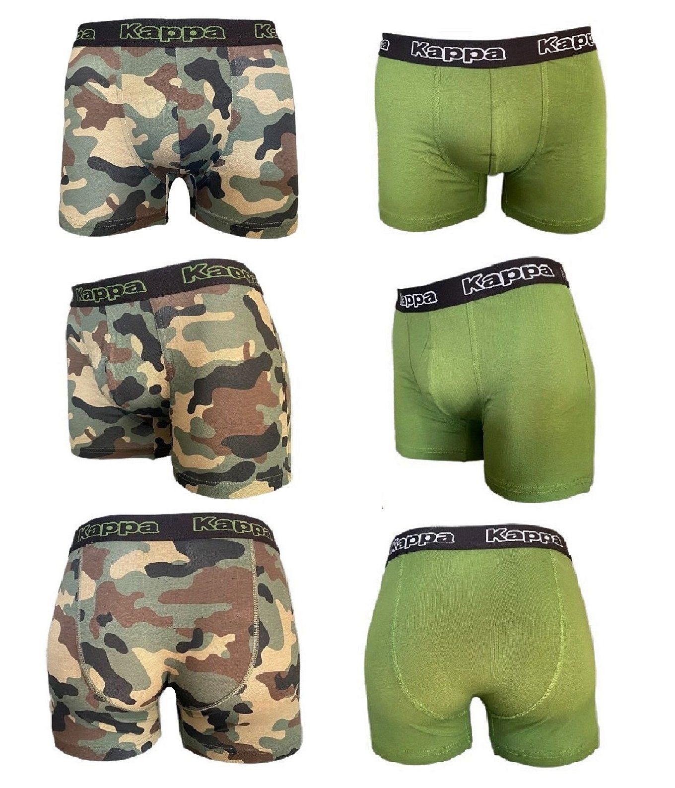 Kappa Boxershorts Kappa Herren Boxershorts 2er-Pack Camouflage u. Grün Größe: S