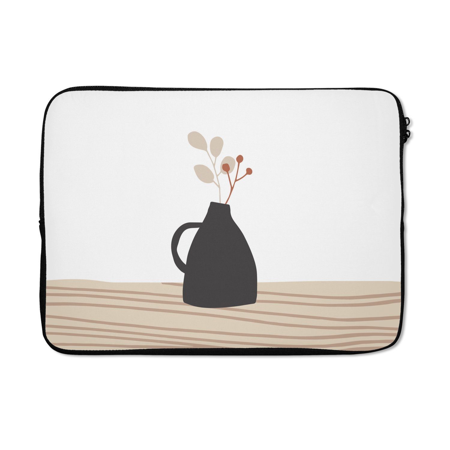 Laptop-Hülle Sommer - Blume - Schwarz