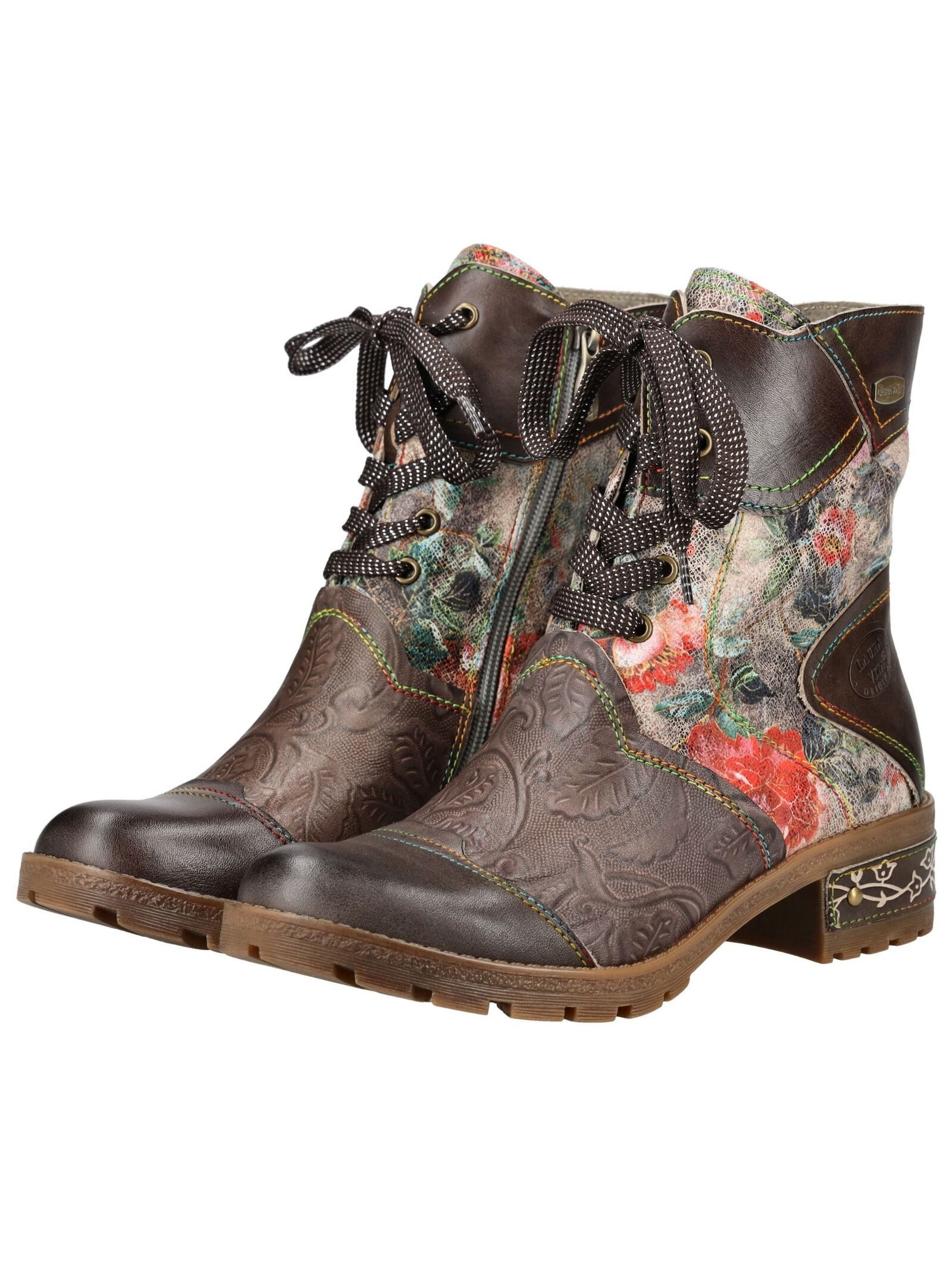 LAURA VITA LAURA VITA Stiefelette Lederimitat/Textil Schnürstiefelette