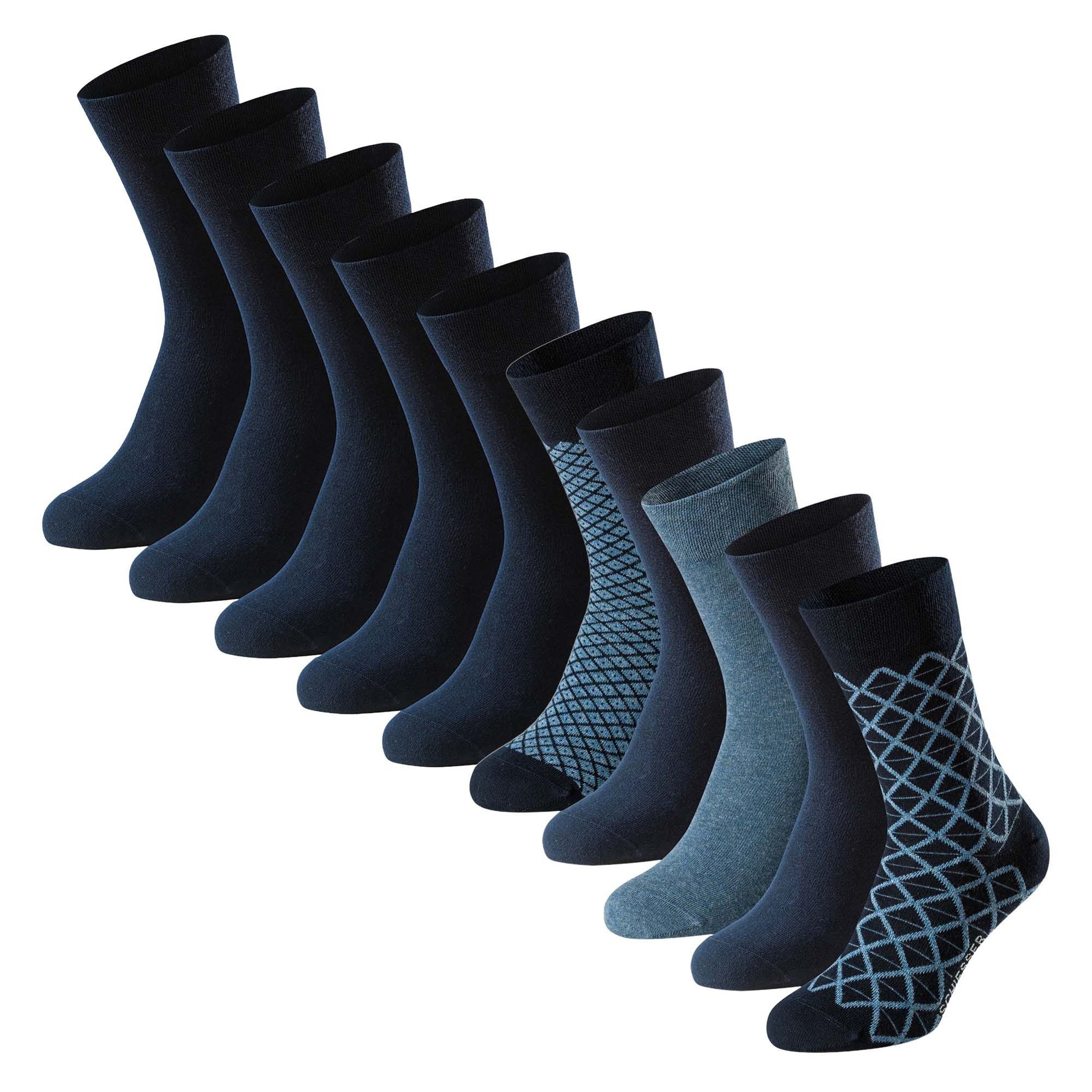 Kurzsocken Herren Socken 10er Pack Baumwolle Bluebird 10P