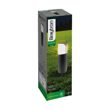 Braytron LED Gartenleuchte LED IP44 Gartenleuchte MILANO E27 300mm aus Aluminium